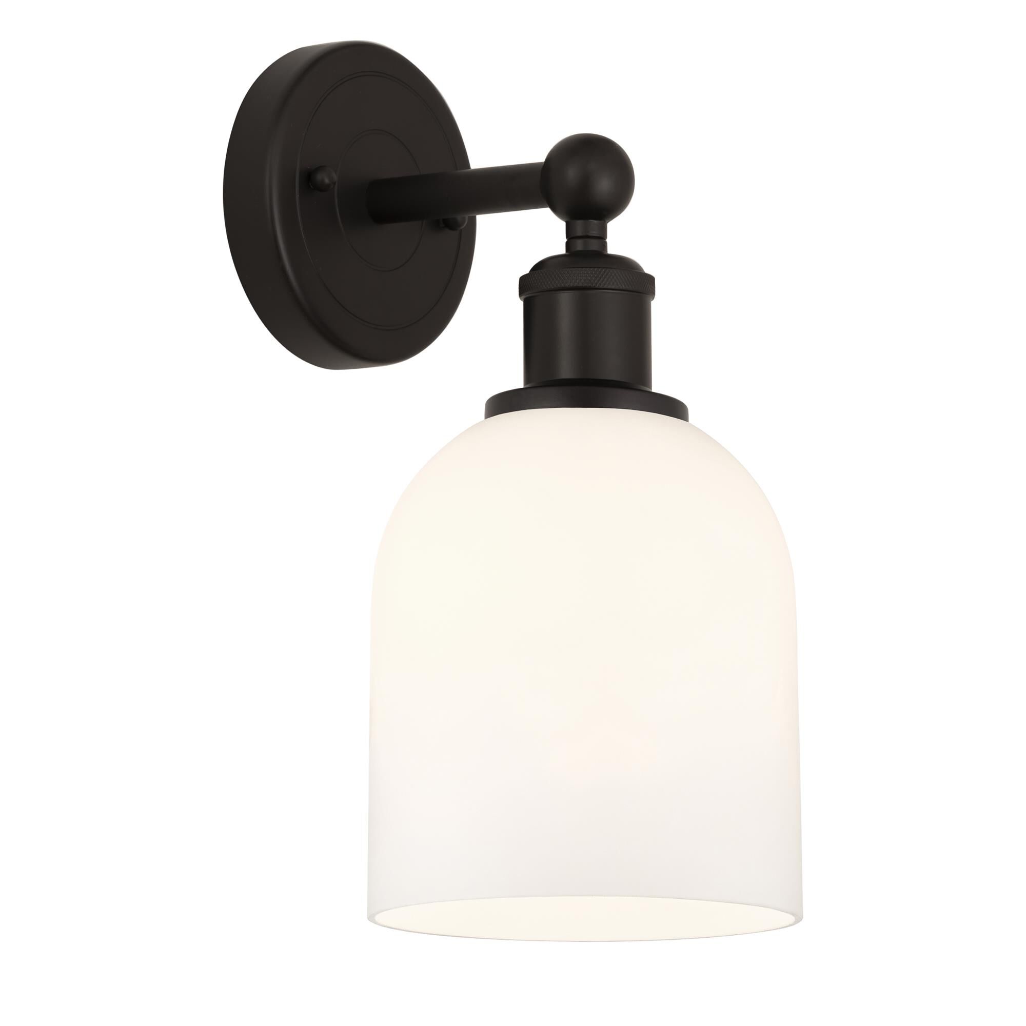 Shown in Oil Rubbed Bronze finish and Glossy White glass