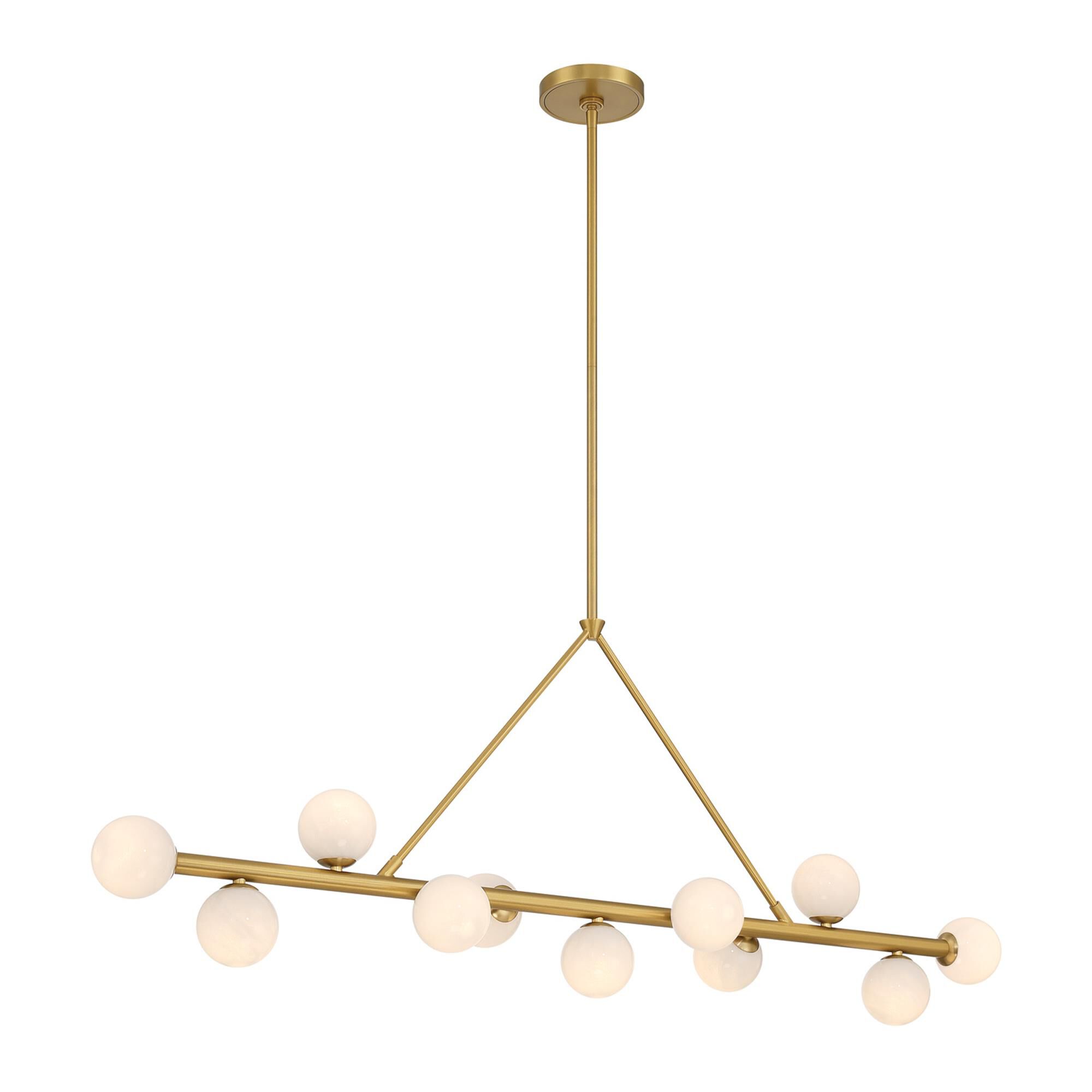 Shown in Luxe Gold finish and Strie glass and Strie Glass shade
