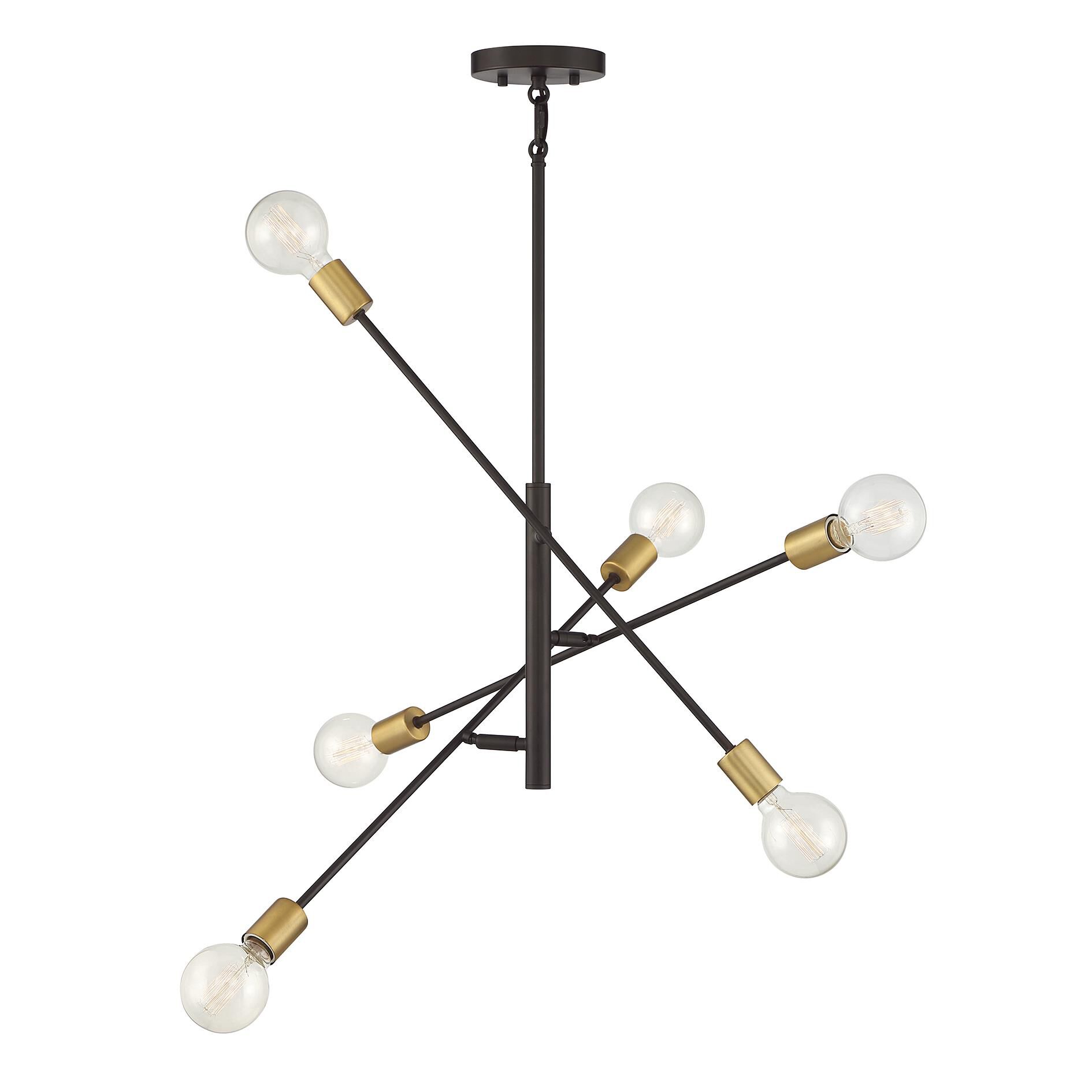 26 Inch 6 Light LED Chandelier by Meridian Lighting