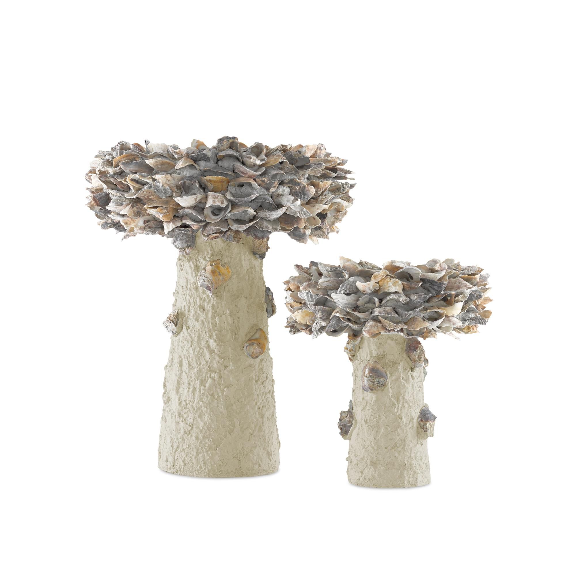 Oyster Shell Small Bird Bath Other Home Accent by Currey and Company