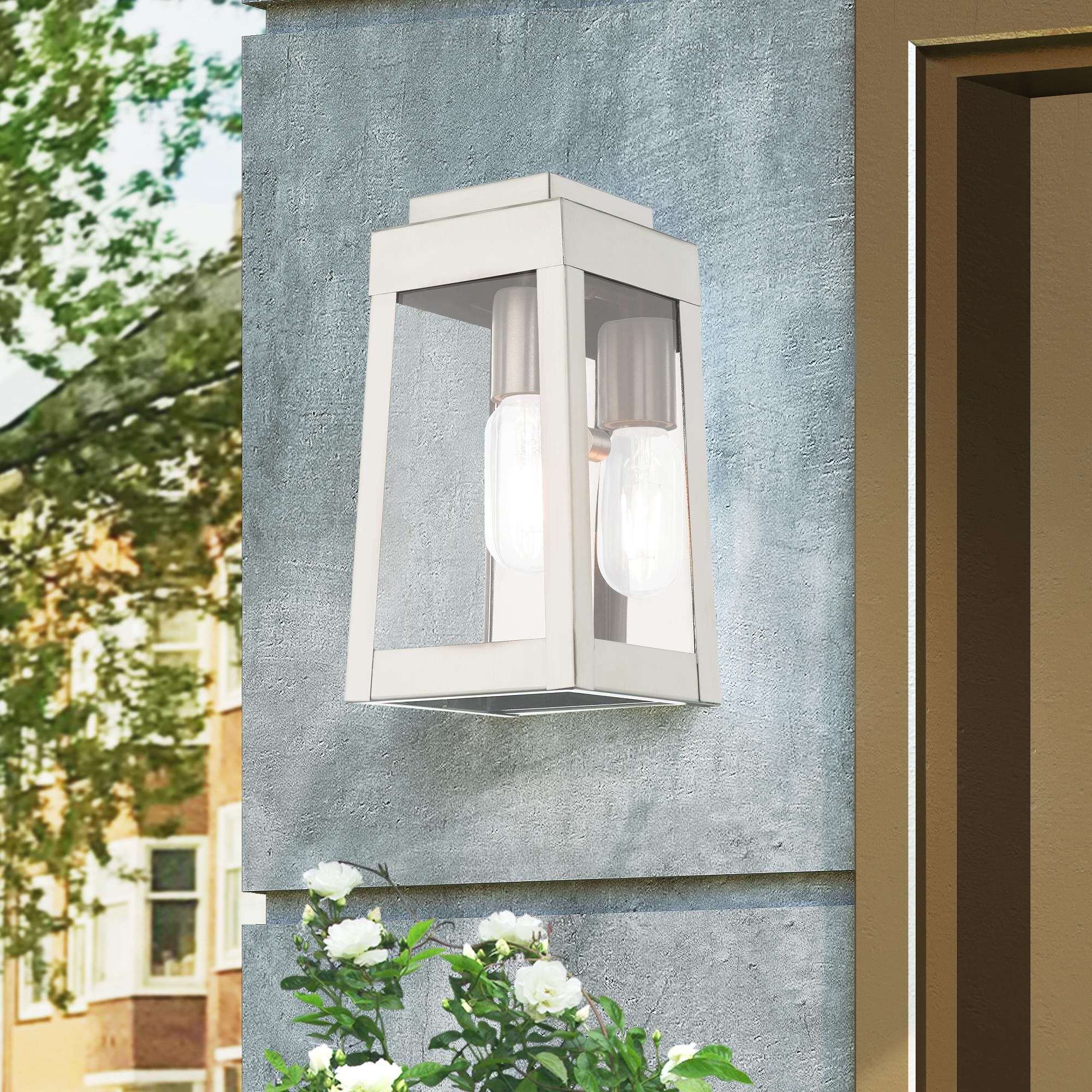 Oslo 9 Inch Tall 1 Light Outdoor Wall Light by Livex Lighting
