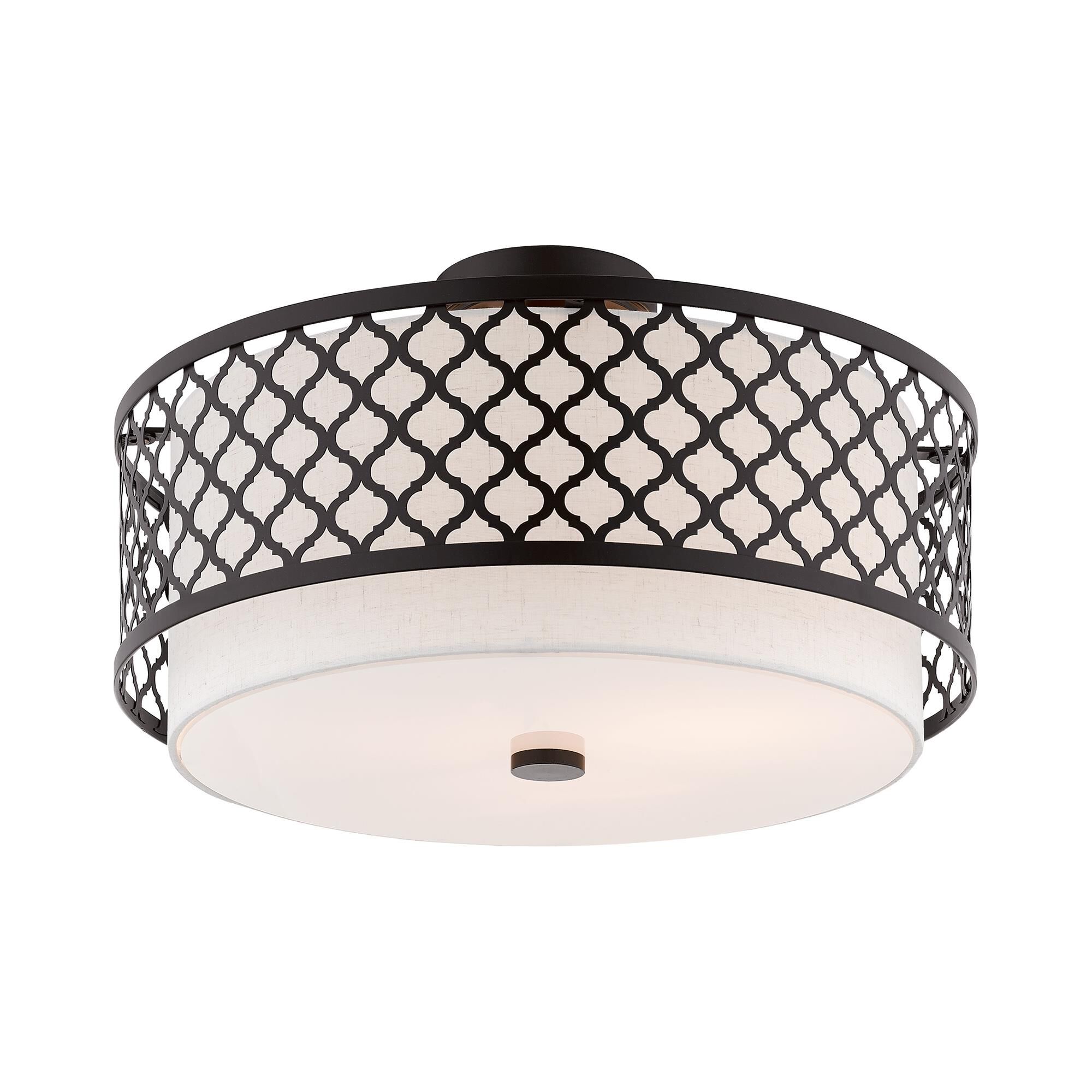 Arabesque 18 Inch 3 Light Semi Flush Mount by Livex Lighting