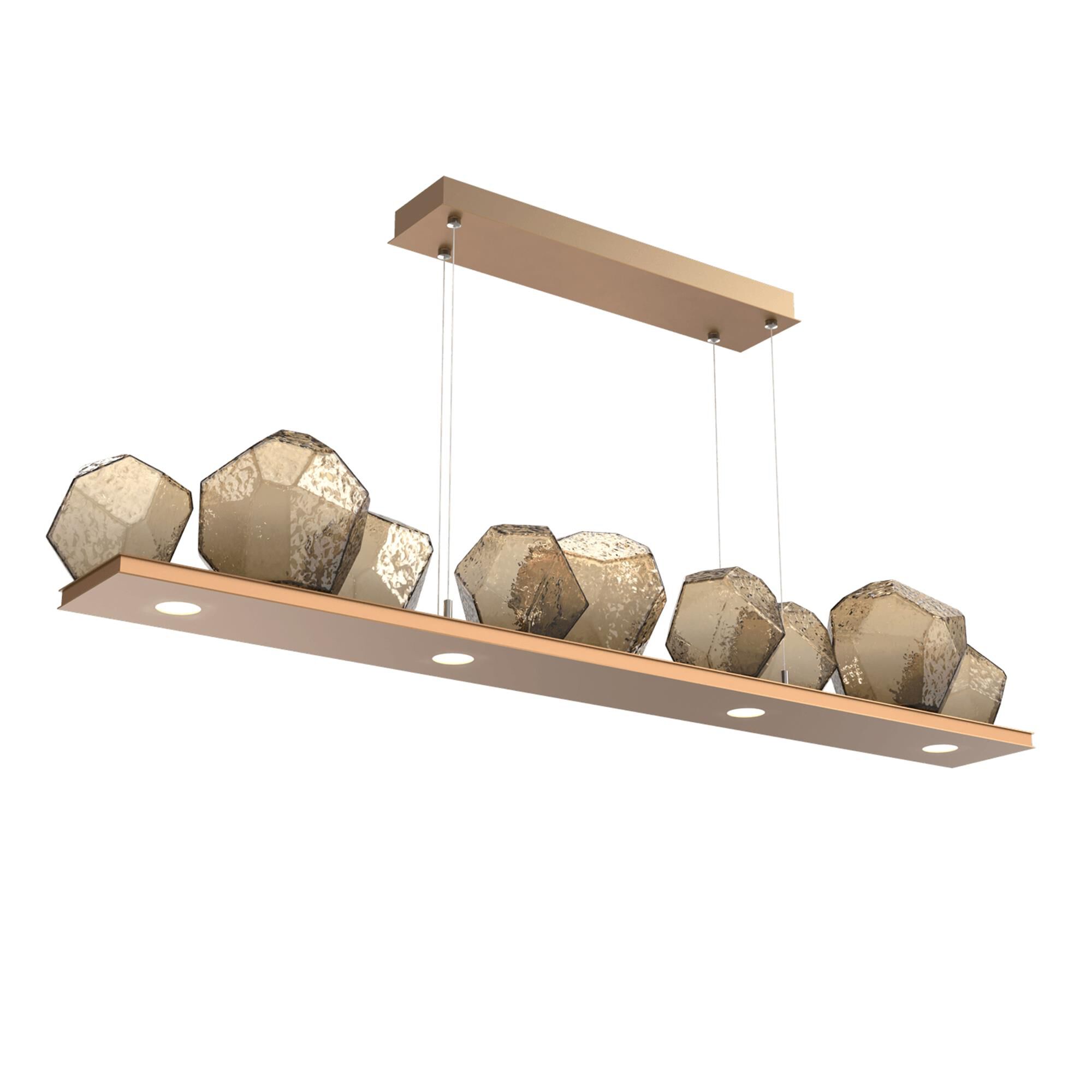 Shown in Novel Brass finish and Bronze glass
