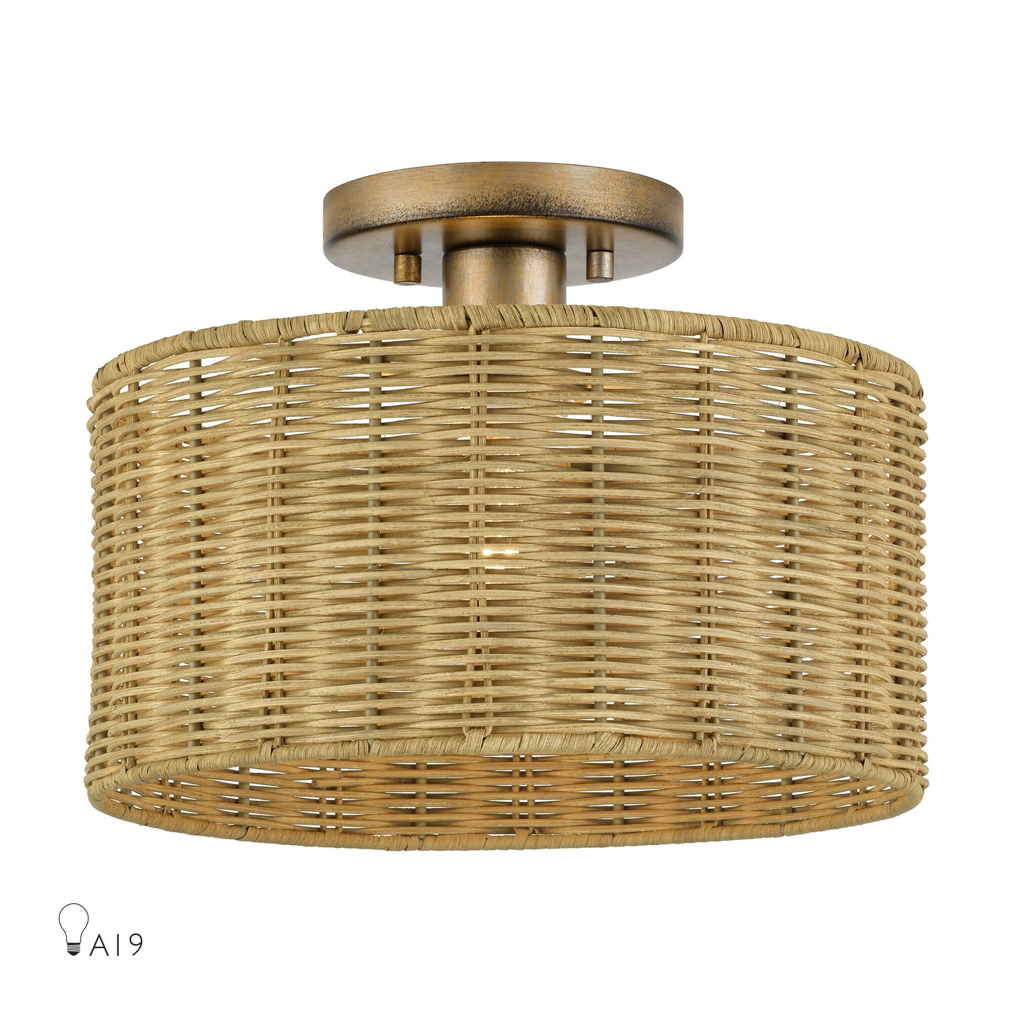 Weavington 12 Inch Semi Flush Mount by Livex Lighting