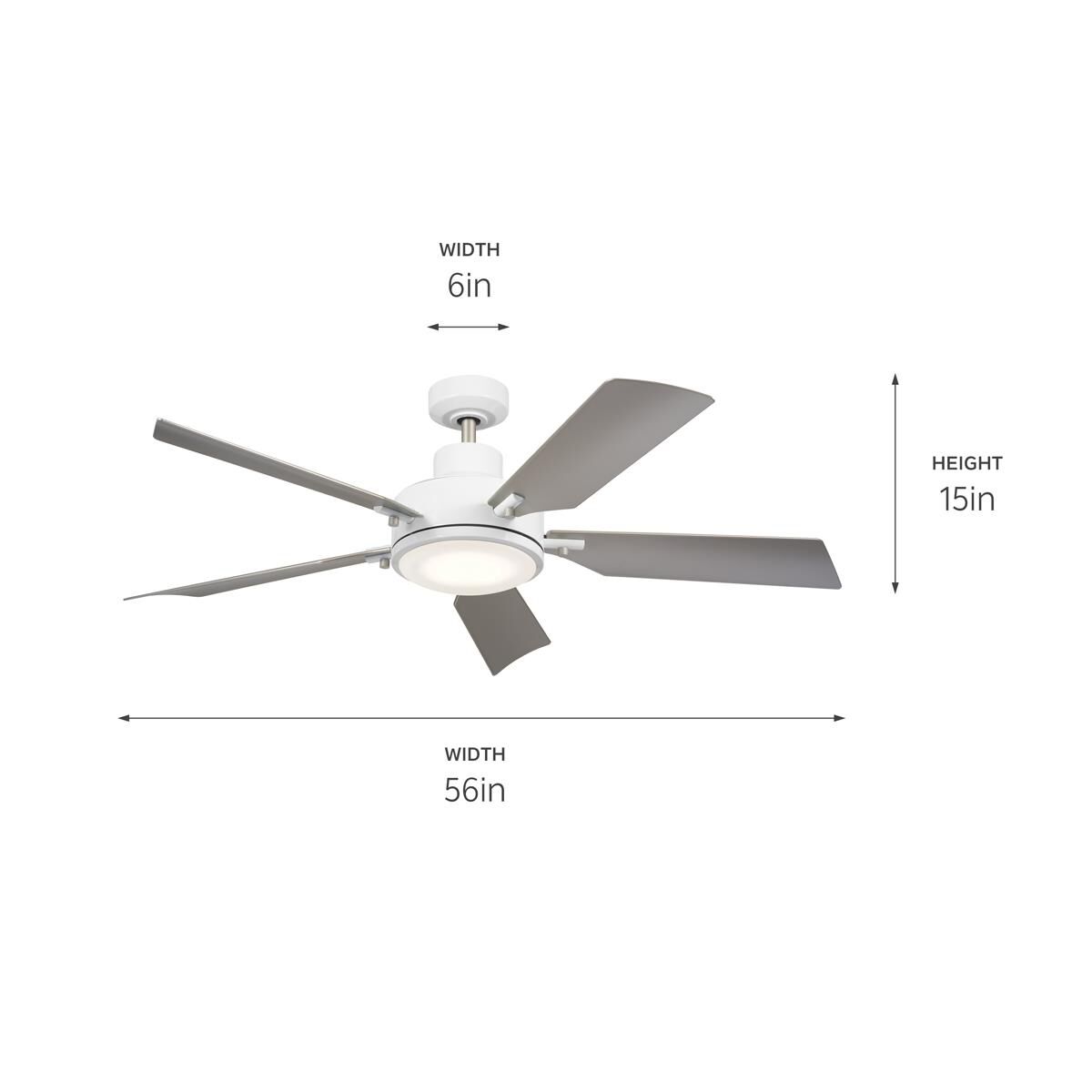 Guardian 54 Inch Ceiling Fan with Light Kit by Kichler Lighting