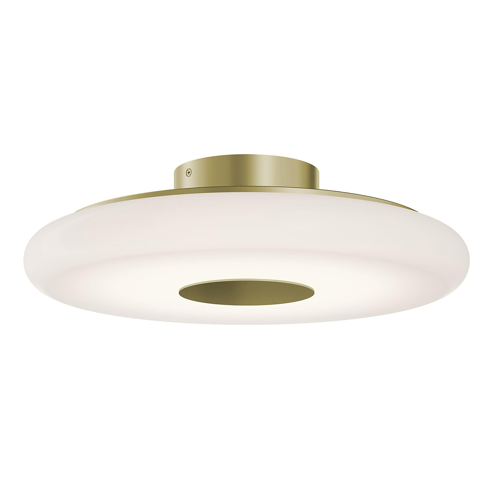 Shown in Light Antique Brass finish and White shade