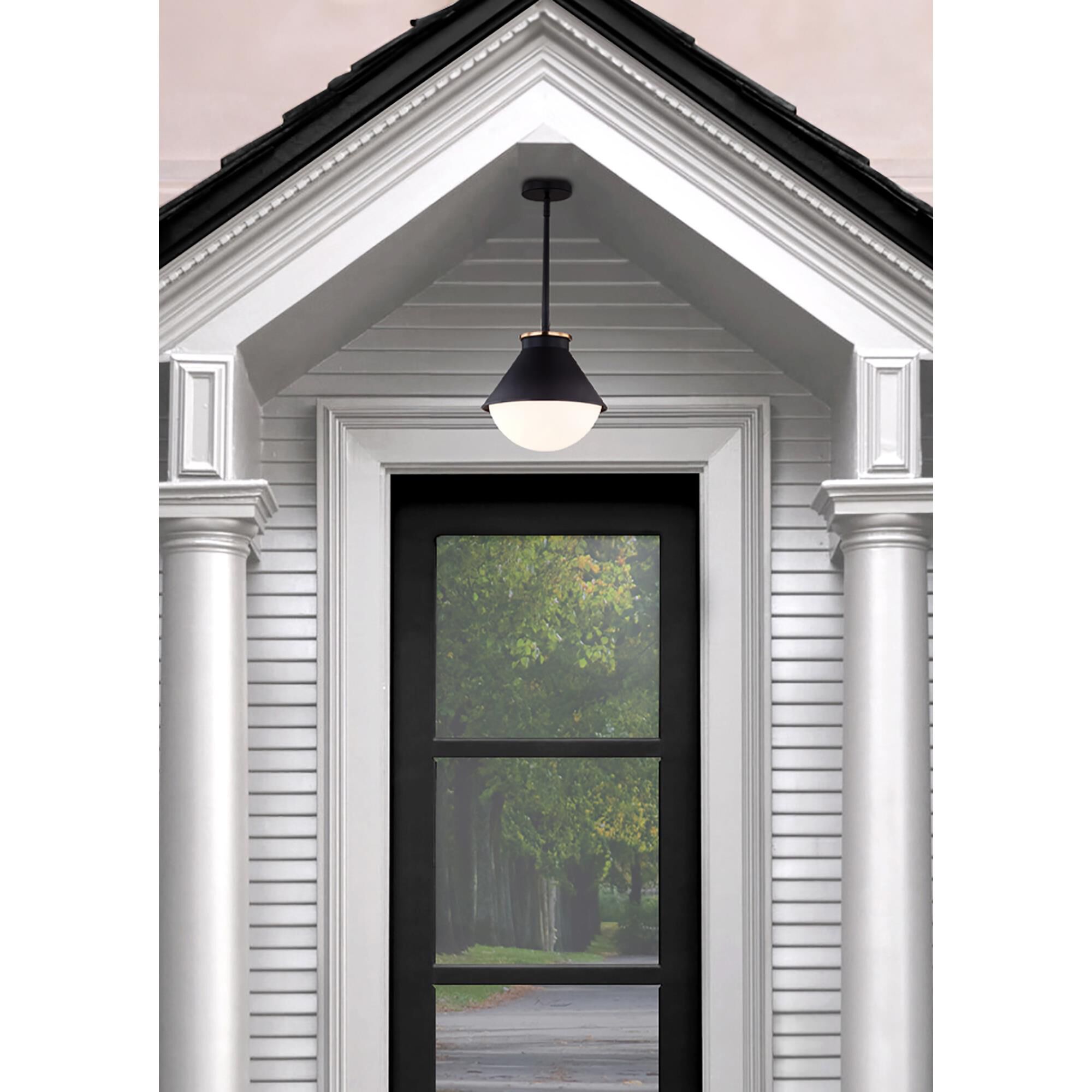 Fusion - Ravelle 10 Inch Outdoor Hanging Lantern by Justice Design Group