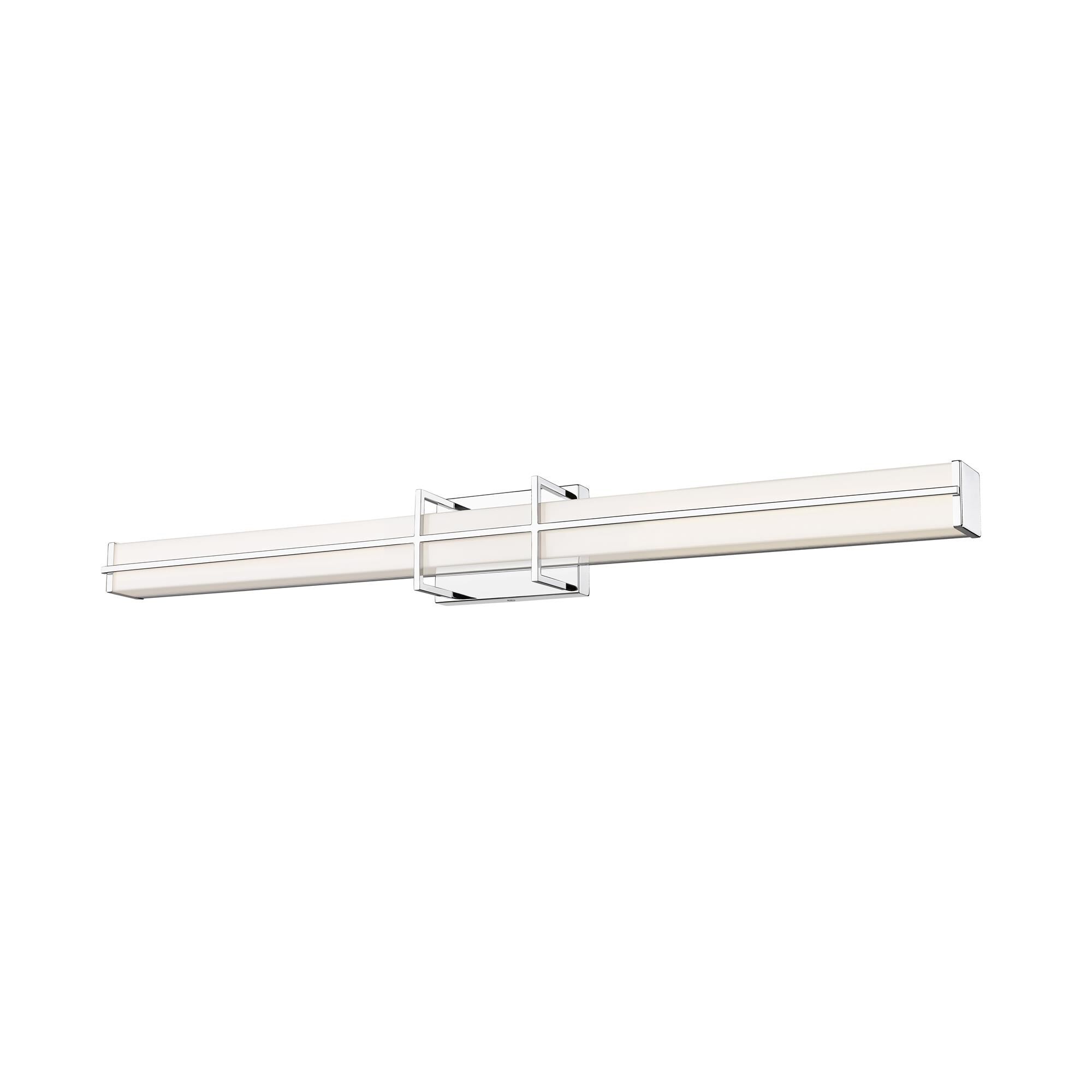 Shown in Chrome finish and Frosted glass and Frosted shade