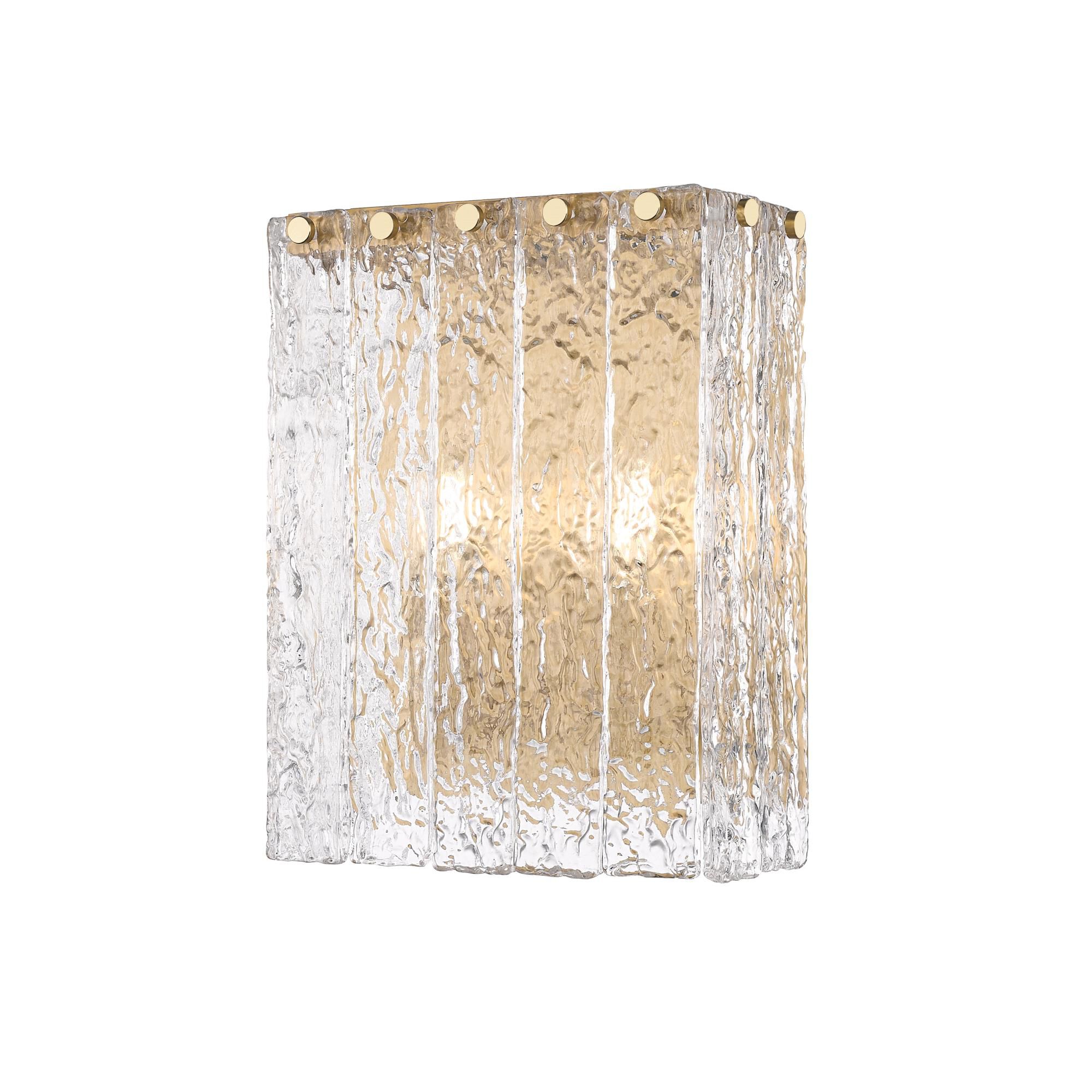 Shown in Modern Gold finish and Clear glass and Clear shade
