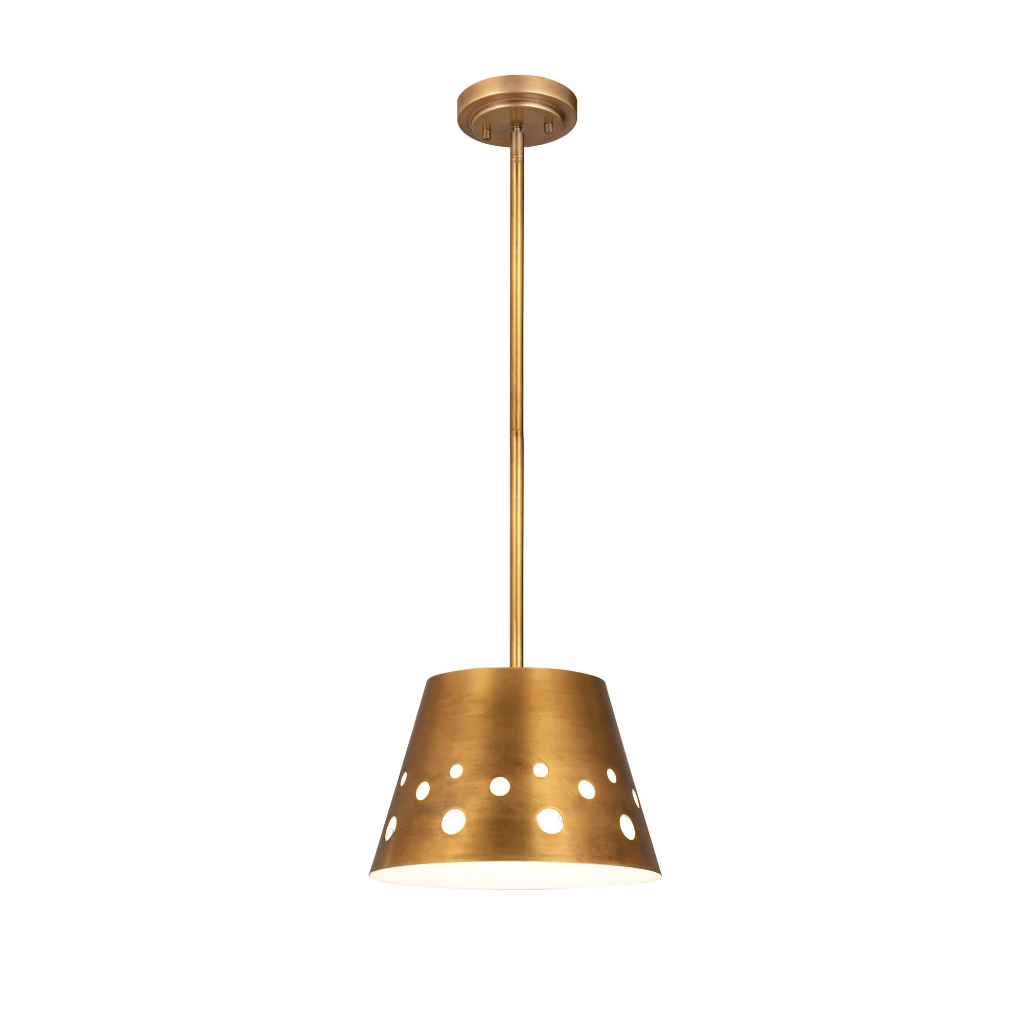 Shown in Rubbed Brass finish and Iron glass and Iron shade