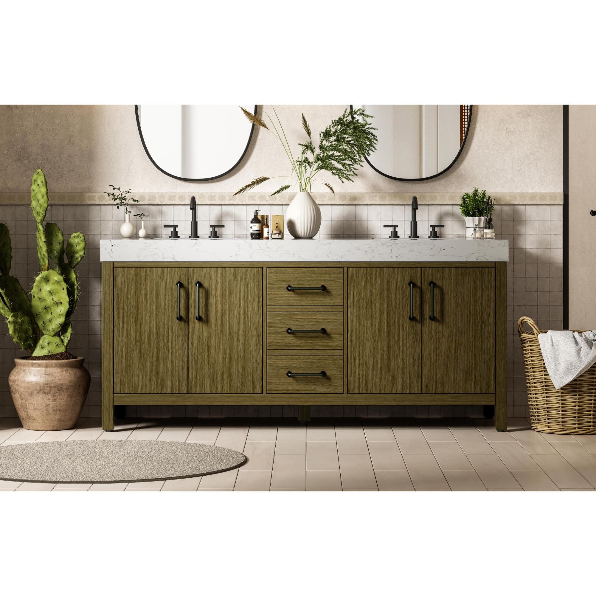 Nathan 72 Inch Bath Vanity by Elegant Dcor