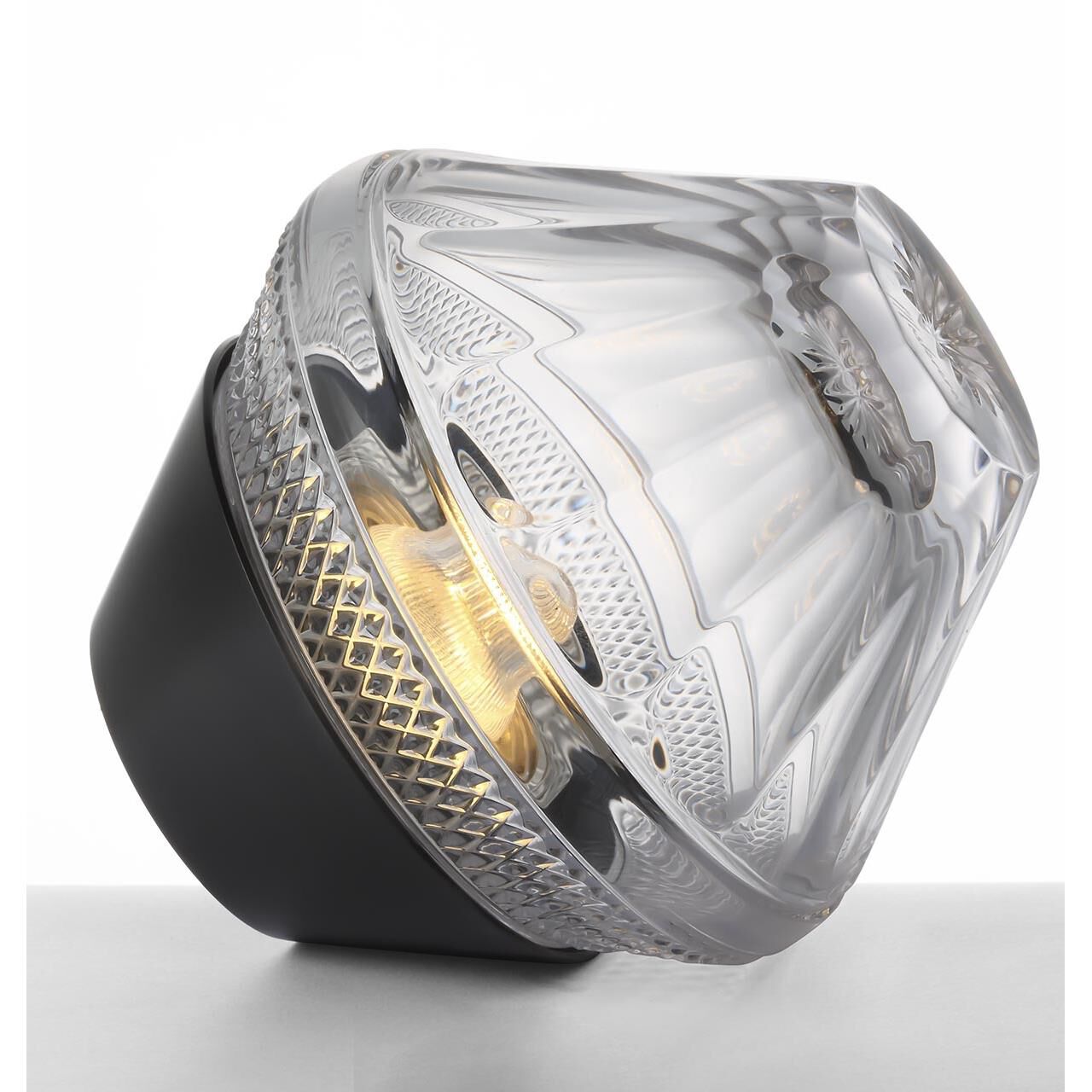 Shown in Bronze finish and Clear crystal