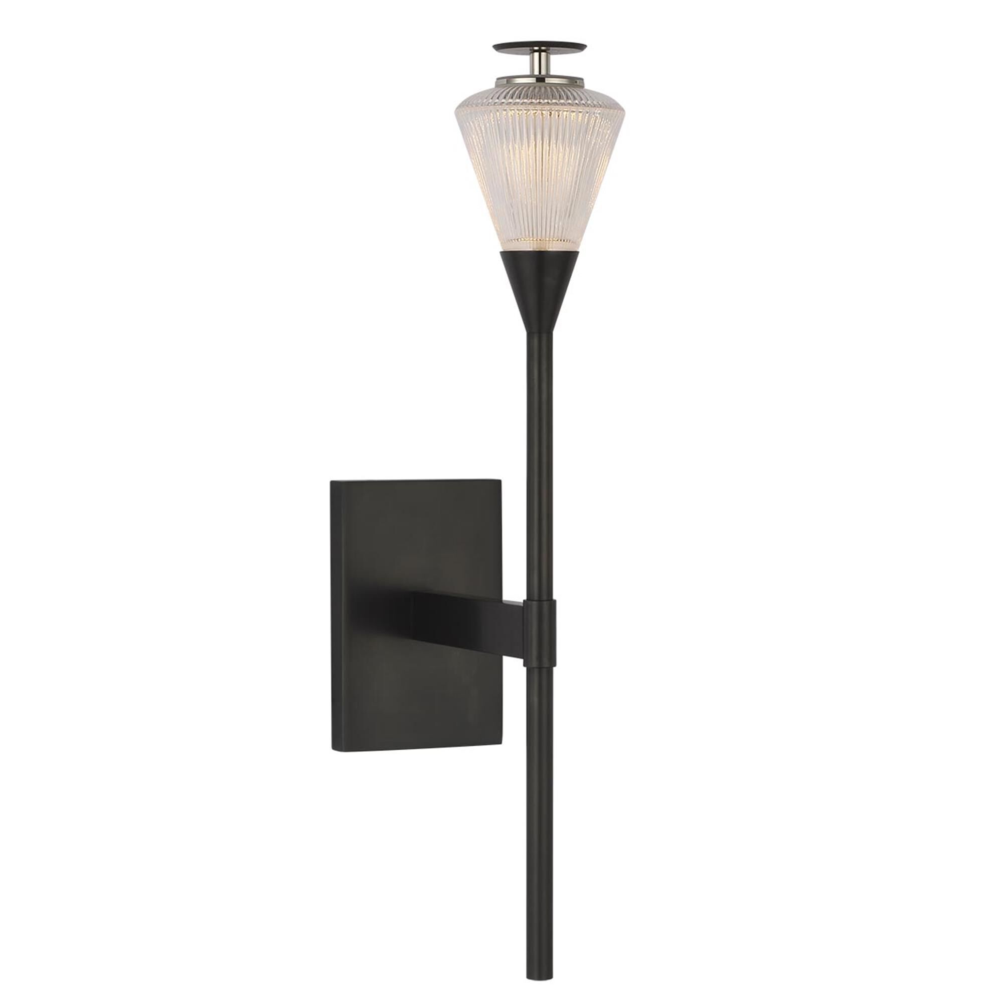 Shown in Bronze finish and Clear crystal