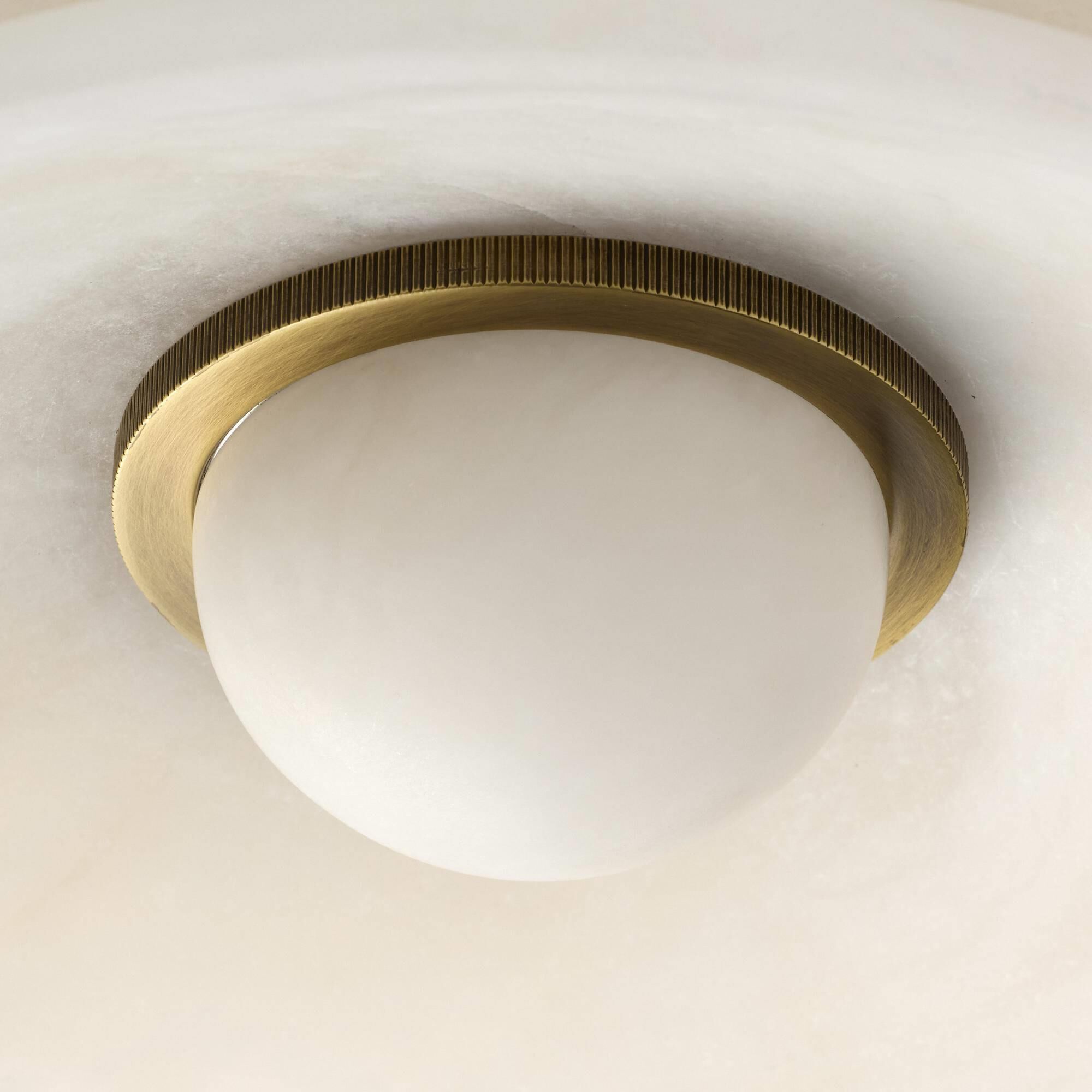Shown in White and Antique Brass finish