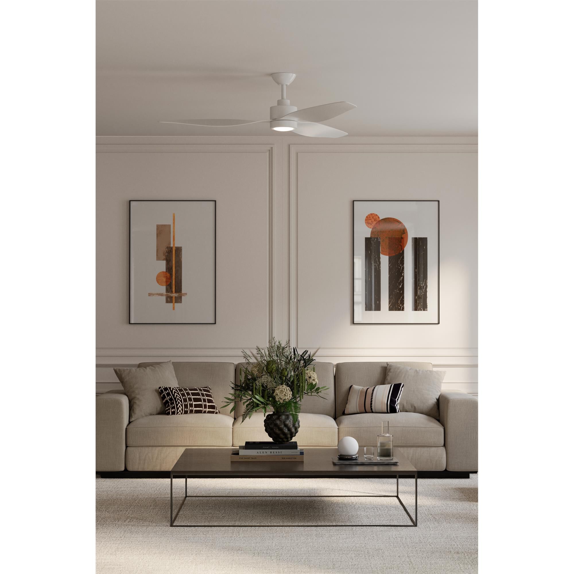 Shown in Flat White finish and Etched Lens glass