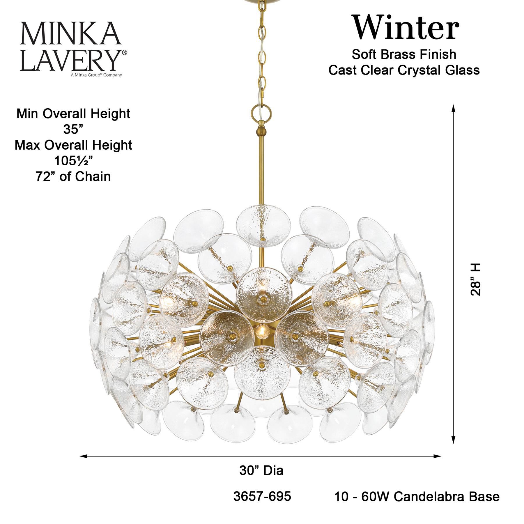 Shown in Soft Brass finish and Textured Clear Fluted glass