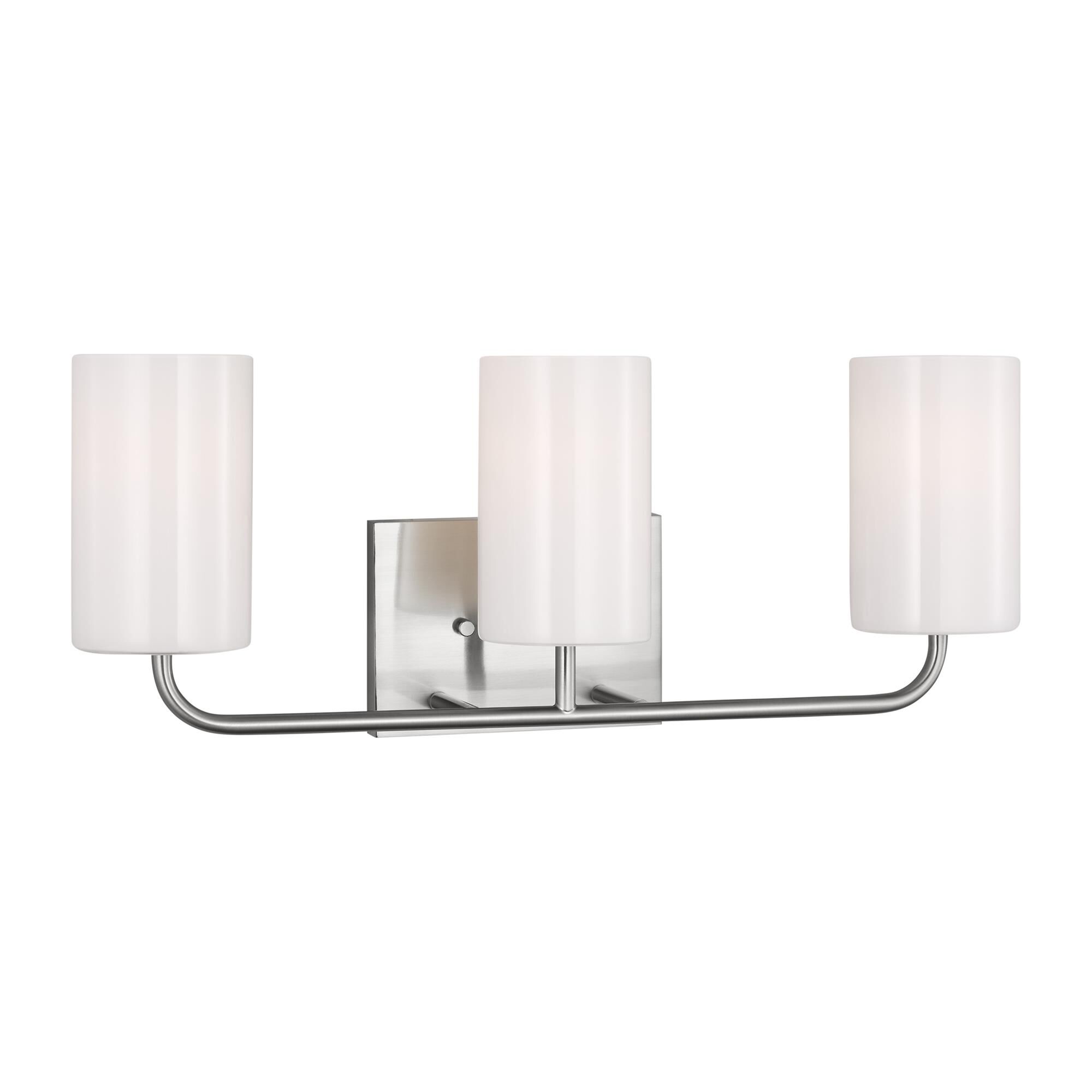 Shown in Brushed Steel finish and Clear Outside / Painted White Inside Glass s shade