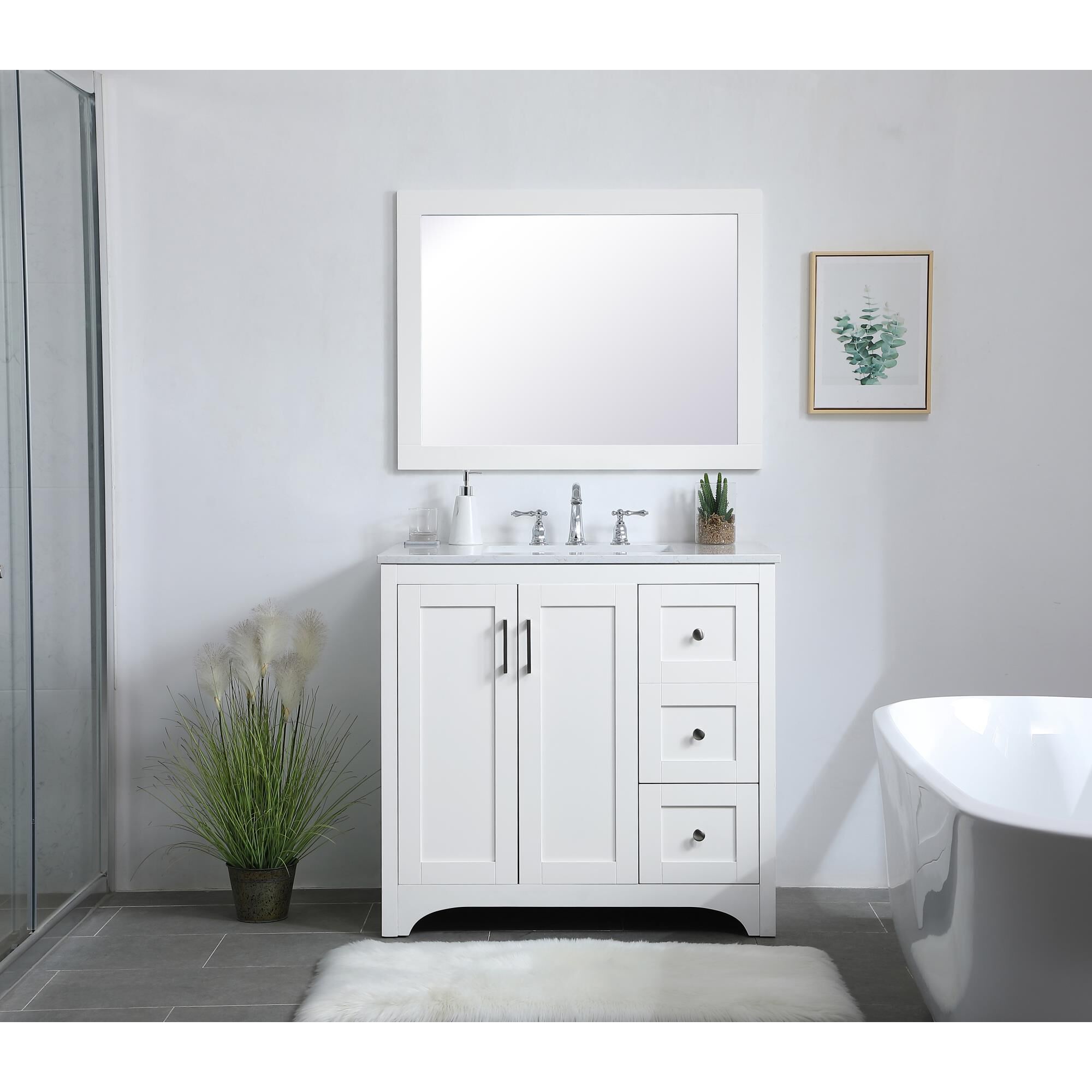 Aqua Decorative Mirrors by Elegant Decor