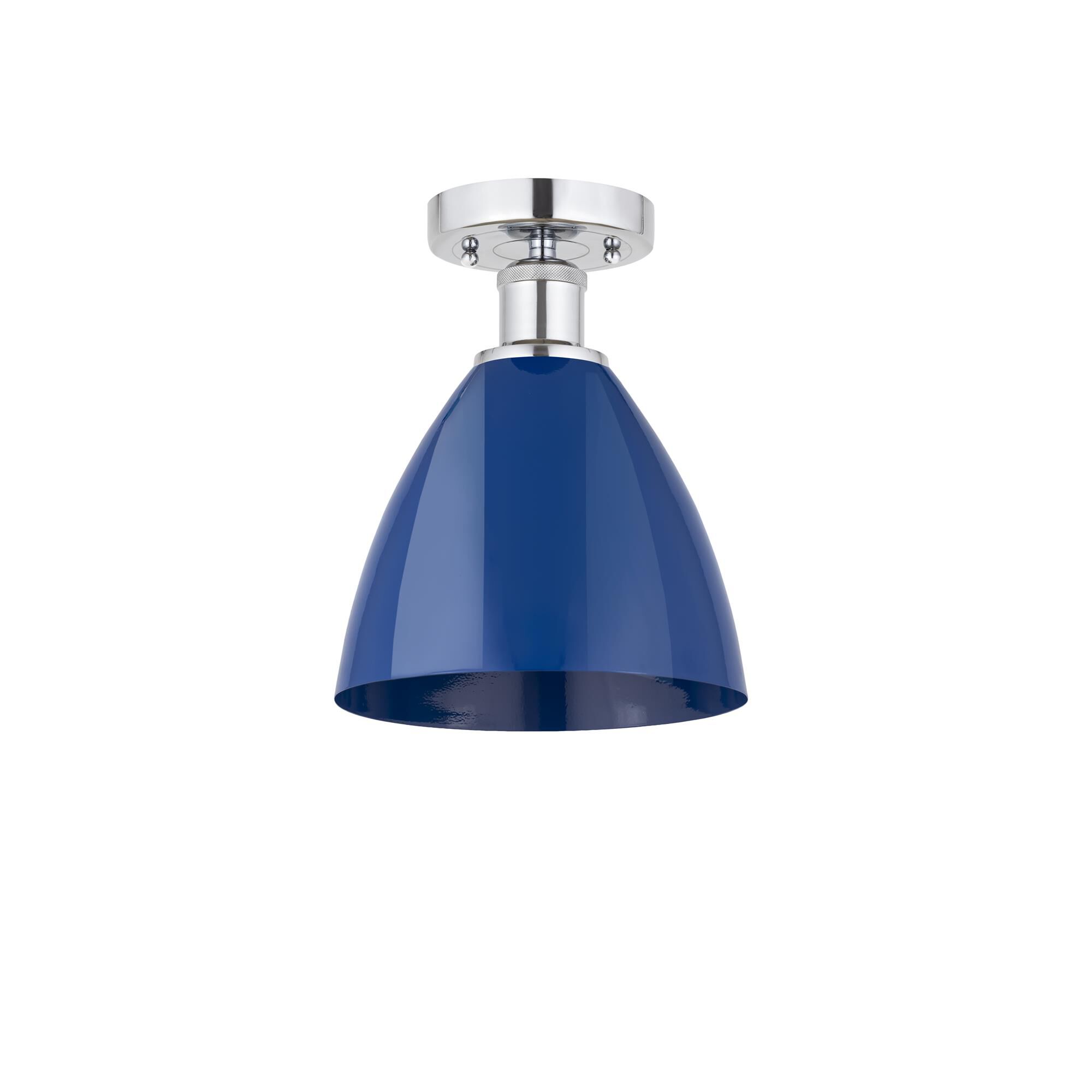 Shown in Polished Chrome and Blue finish and Blue Metal shade