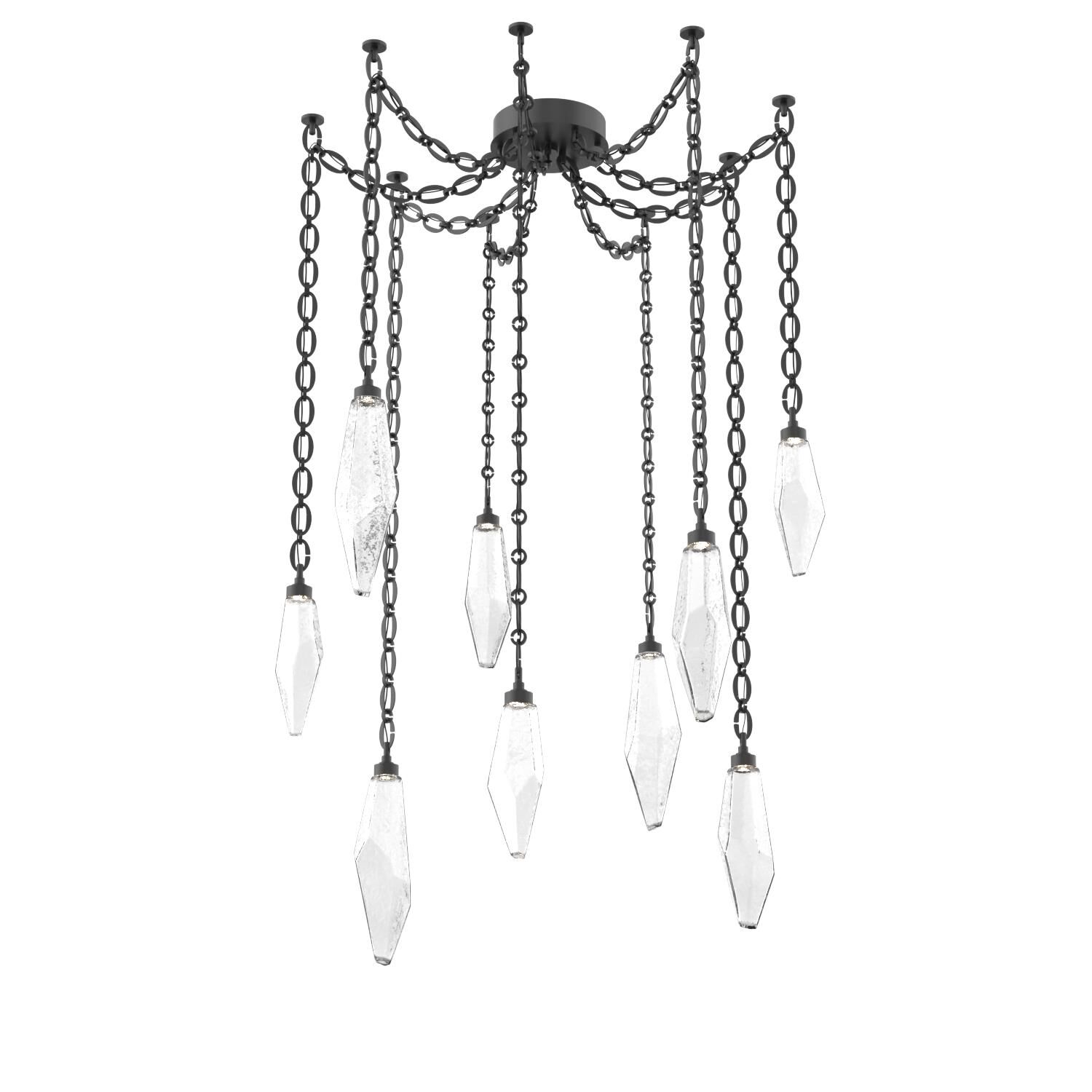 Levi Wilson Rock Crystal 14 Inch Multi Pendant Light by Hammerton Studio