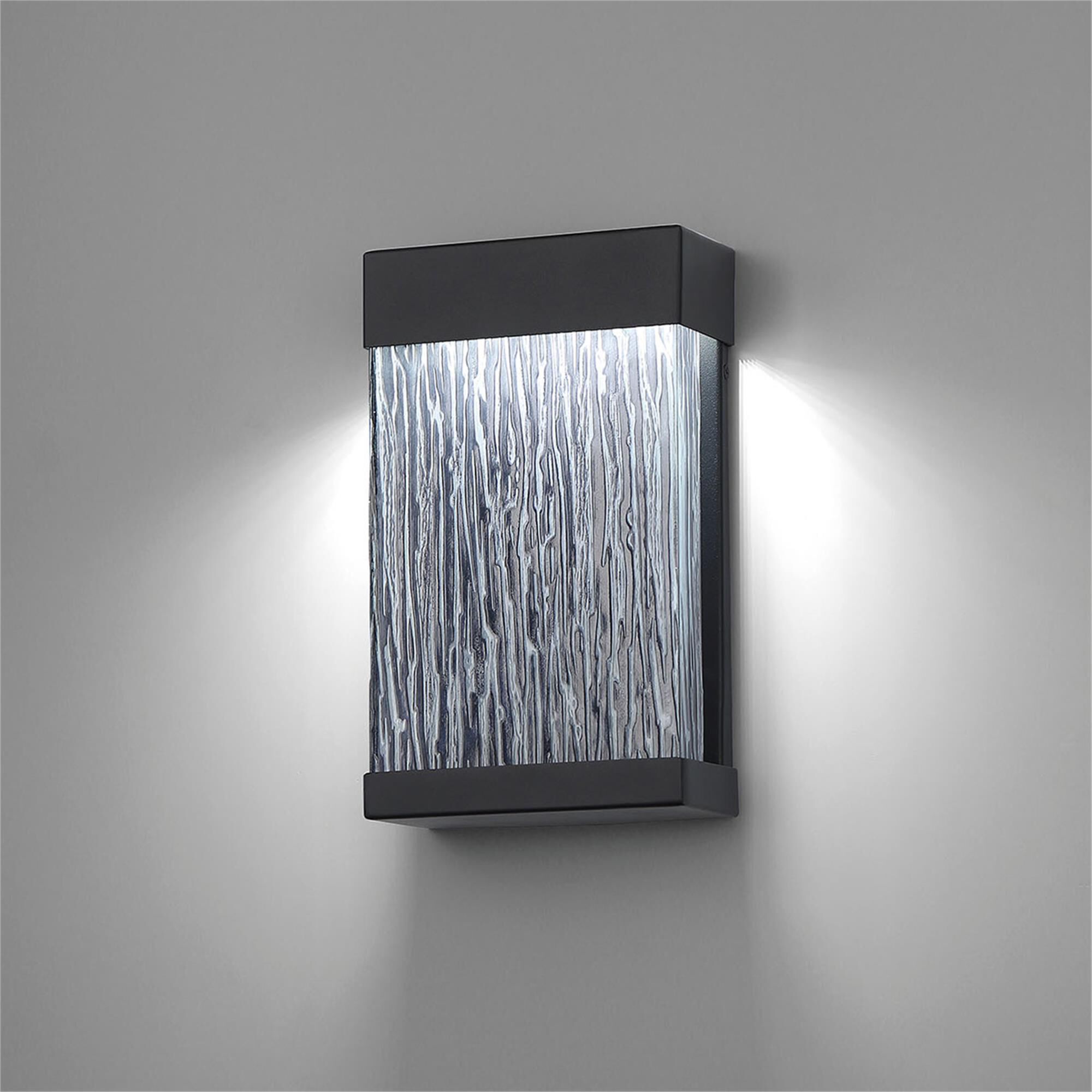 Shown in Black finish and Black Wood Grain Glass shade and Glass accent