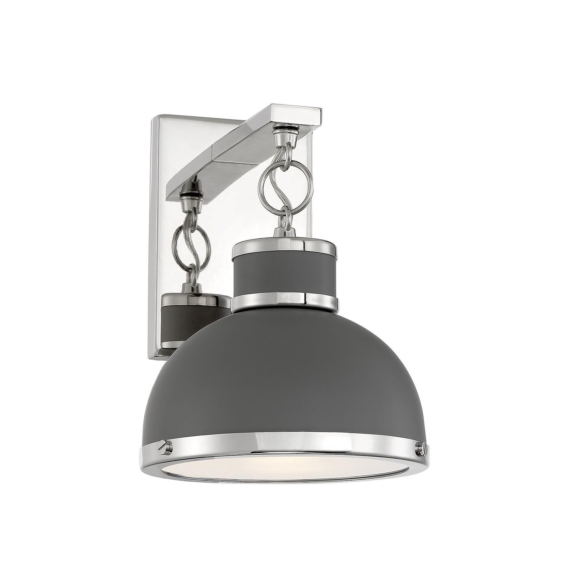 Shown in Gray W/ Polished Nickel Accents finish