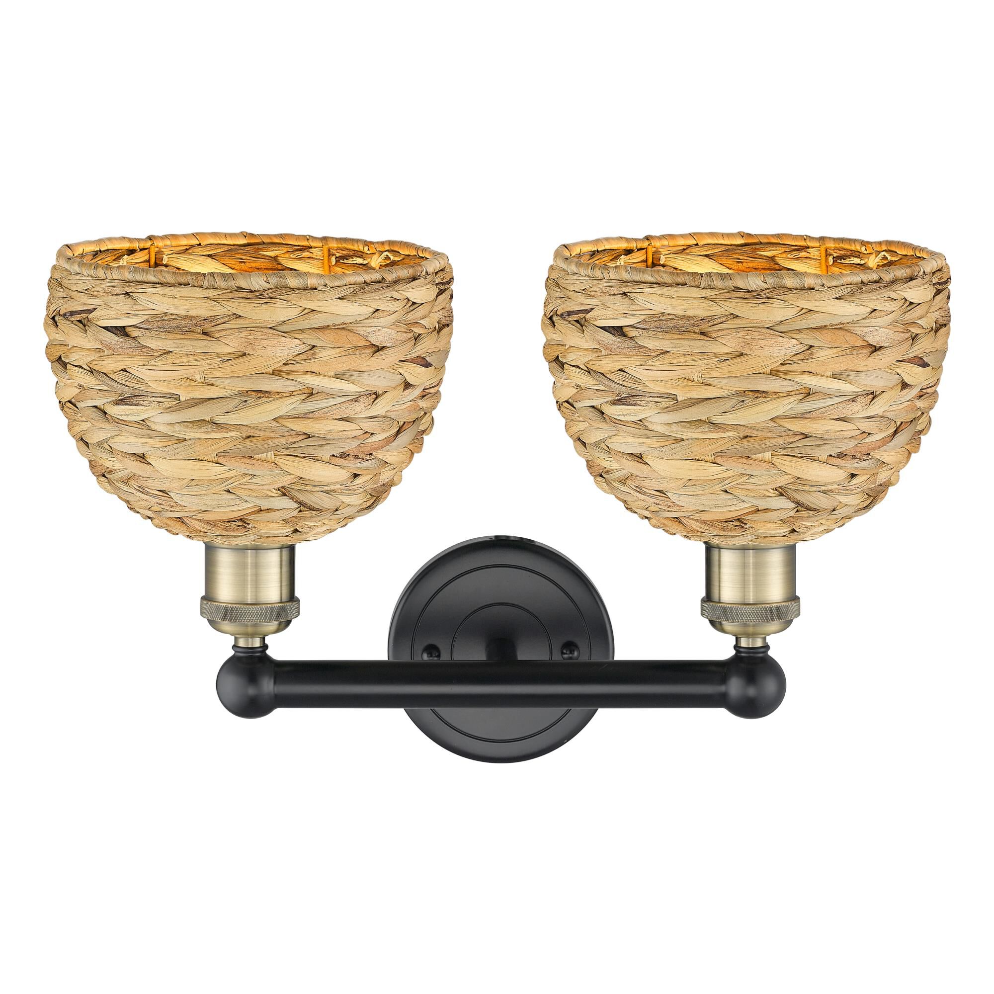 Bruno Marashlian Woven Rattan 17 Inch Bath Vanity Light by Innovations Lighting