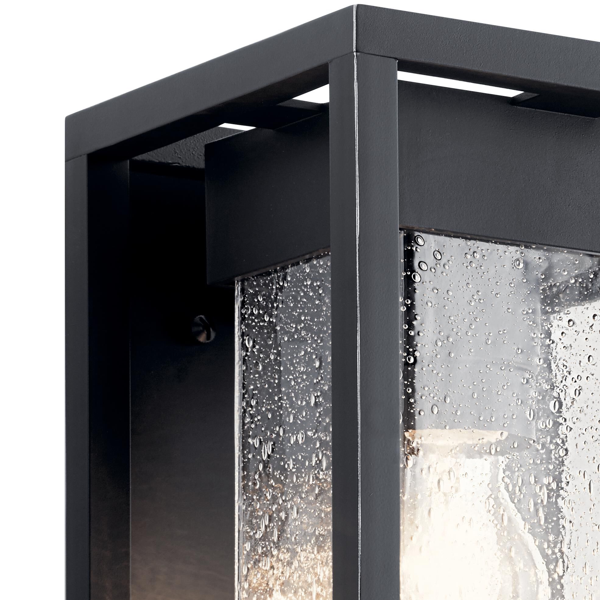 Shown in Black With Silver Highlights finish and Clear Seeded glass