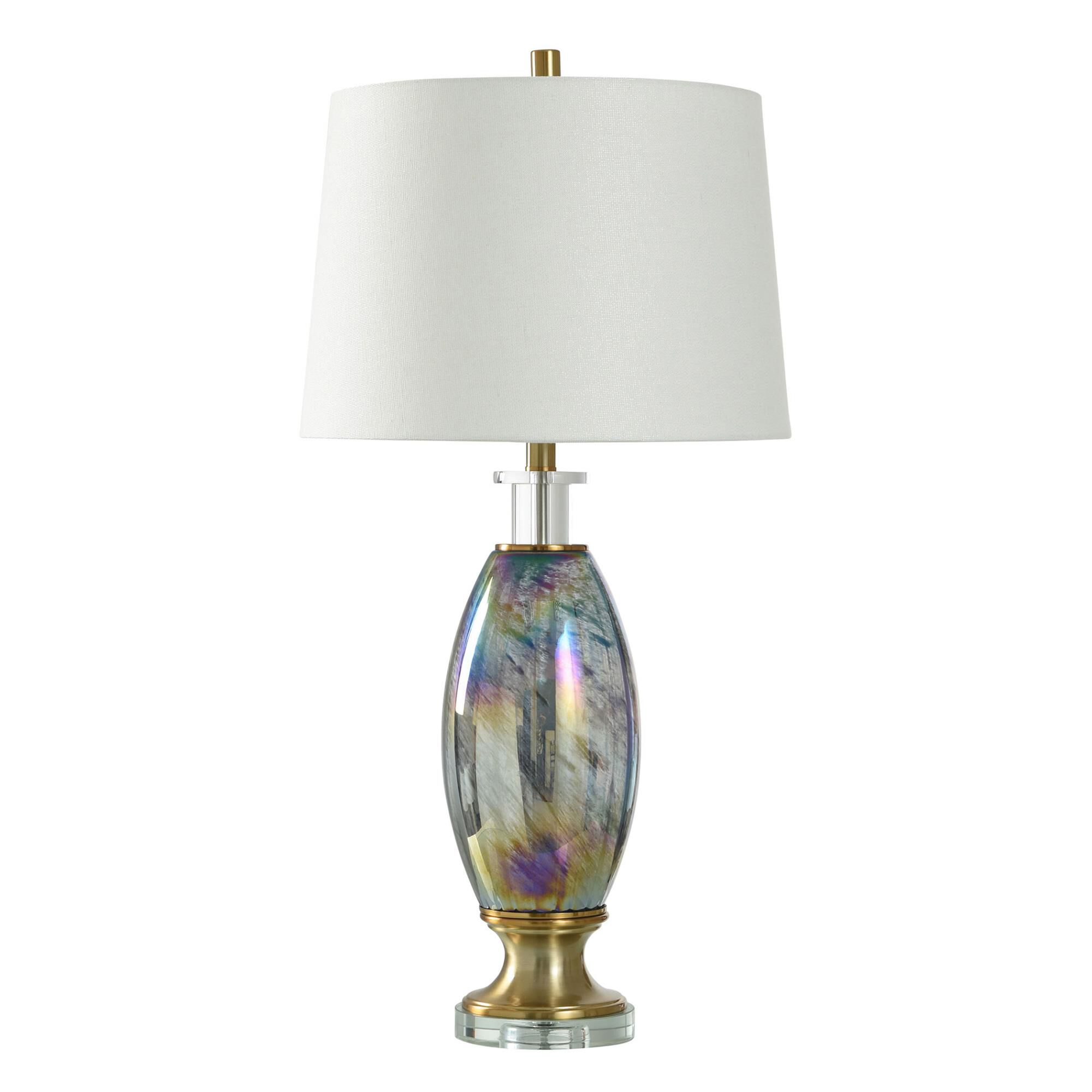Shown in Iridescent finish and White shade