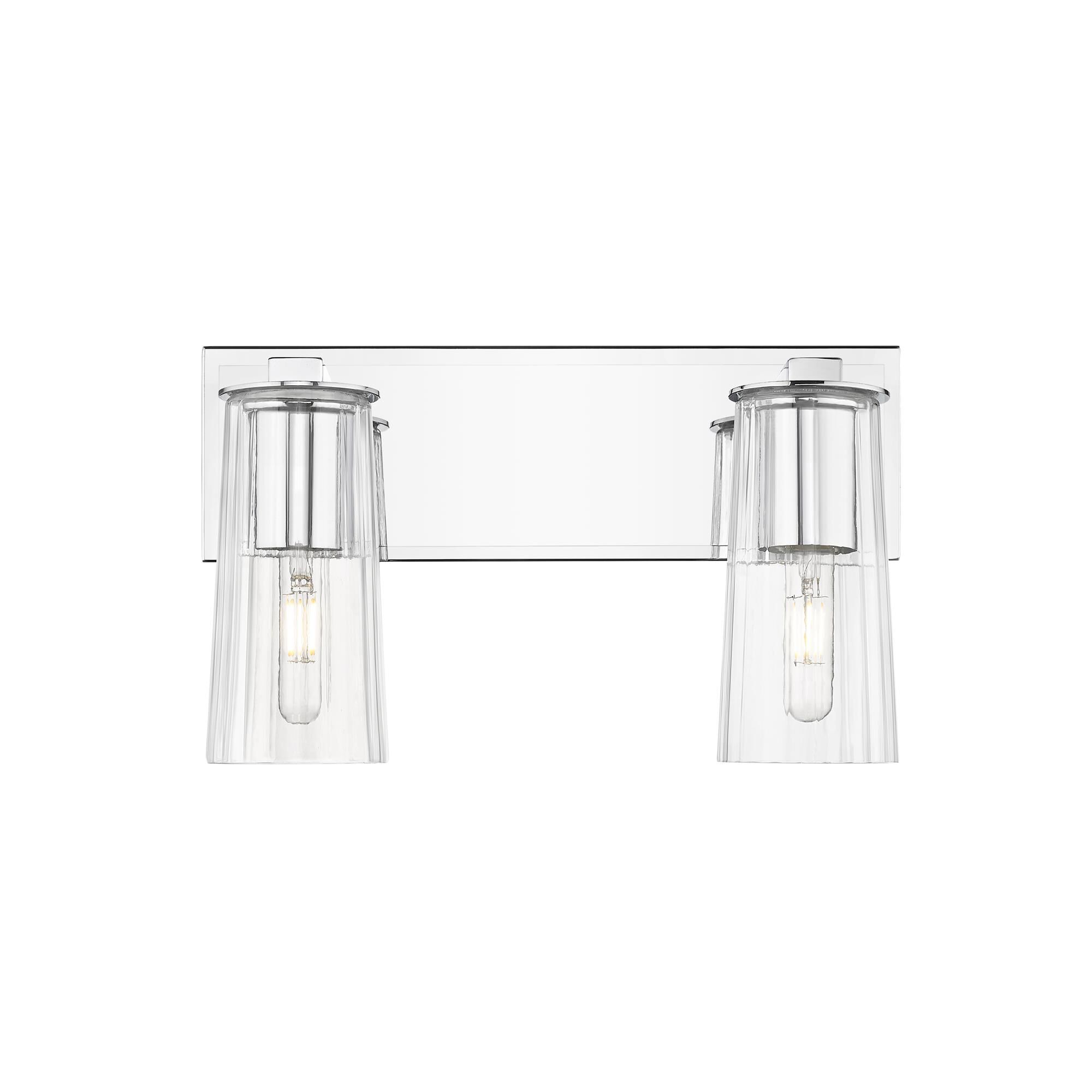Shown in Chrome finish and Clear glass and Clear shade