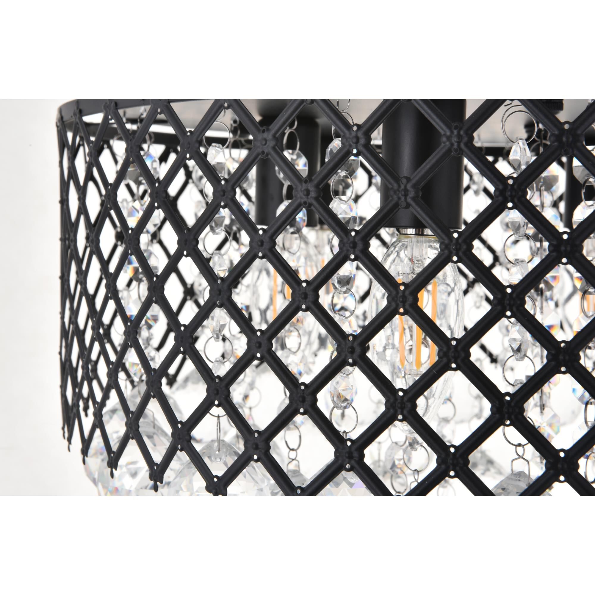 Shown in Matte Black finish and Clear Royal Cut crystal