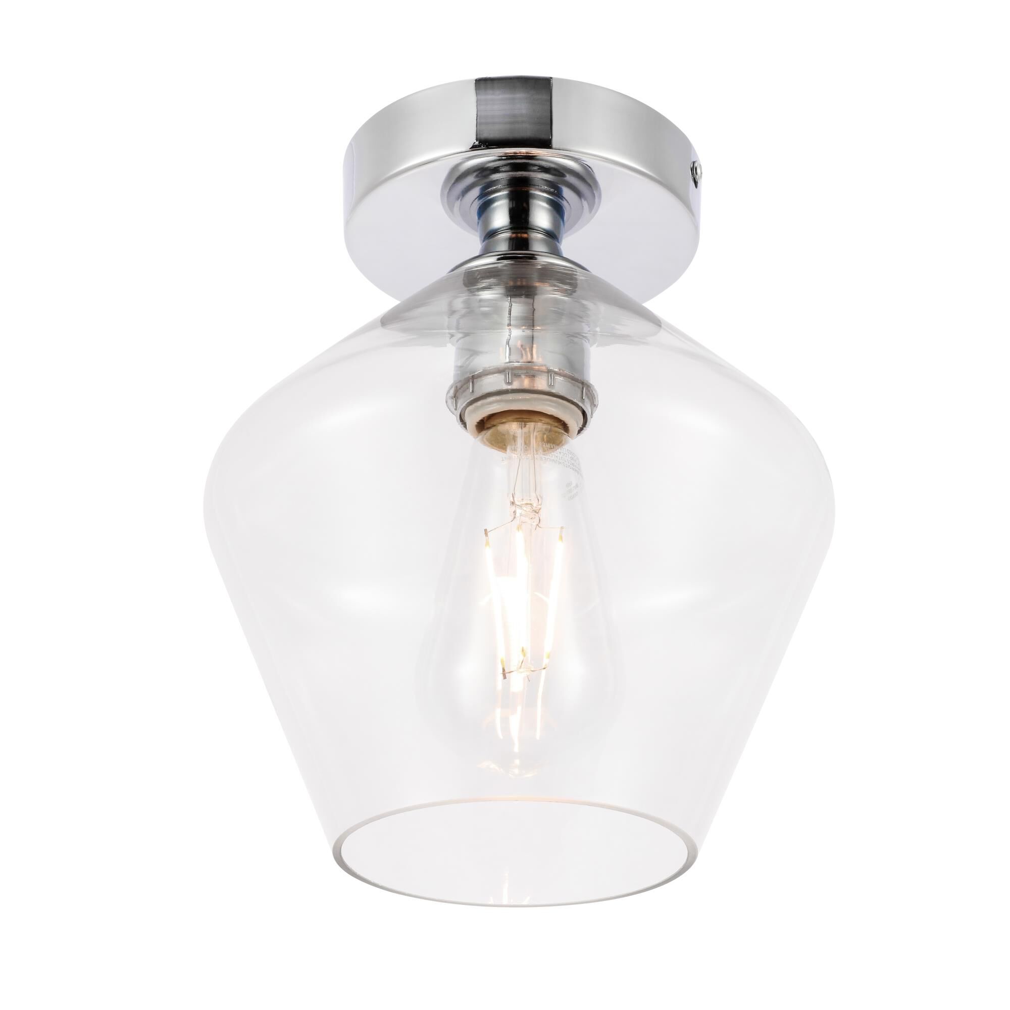 Gene 8 Inch Semi Flush Mount by Elegant Lighting