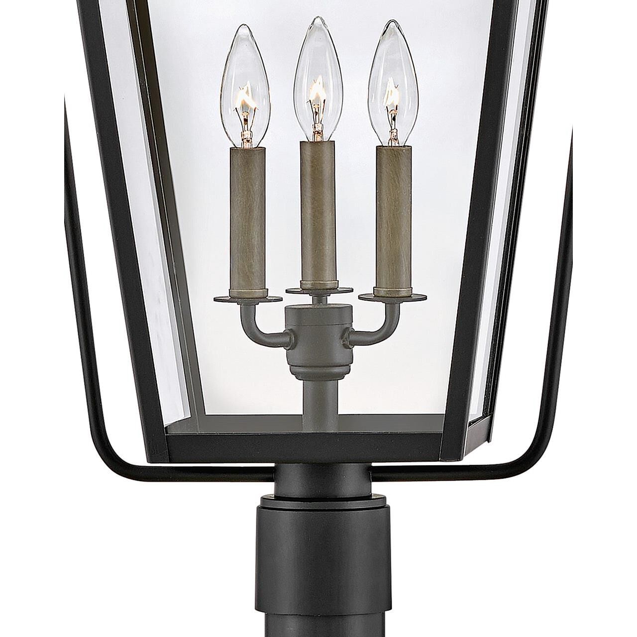 Shown in Black with Burnished Bronze Accents finish and Clear glass