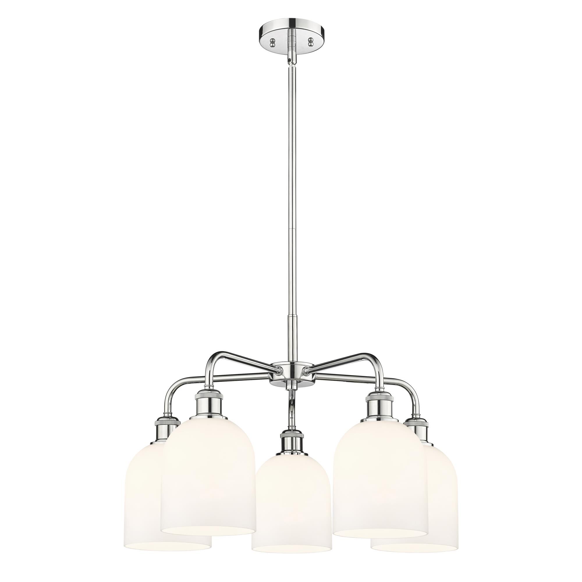 Shown in Polished Chrome finish and Gloss White glass