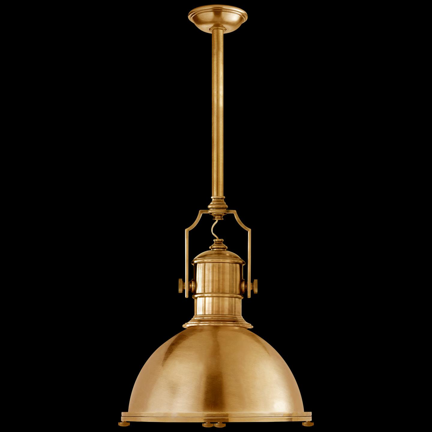 Shown in Antique-Burnished Brass finish and Antique Brass shade