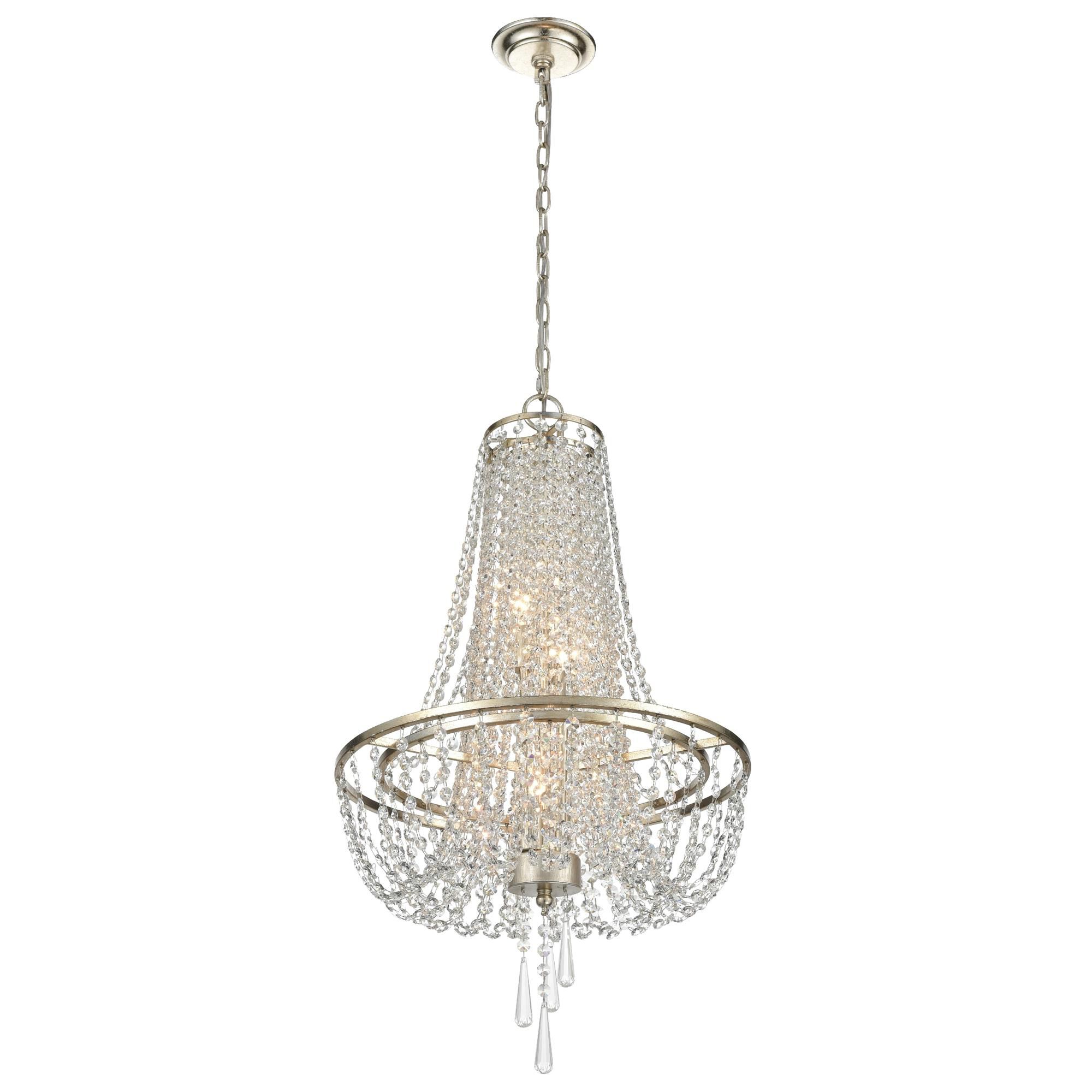 Shown in Antique Silver finish and Hand Cut Crystal crystal