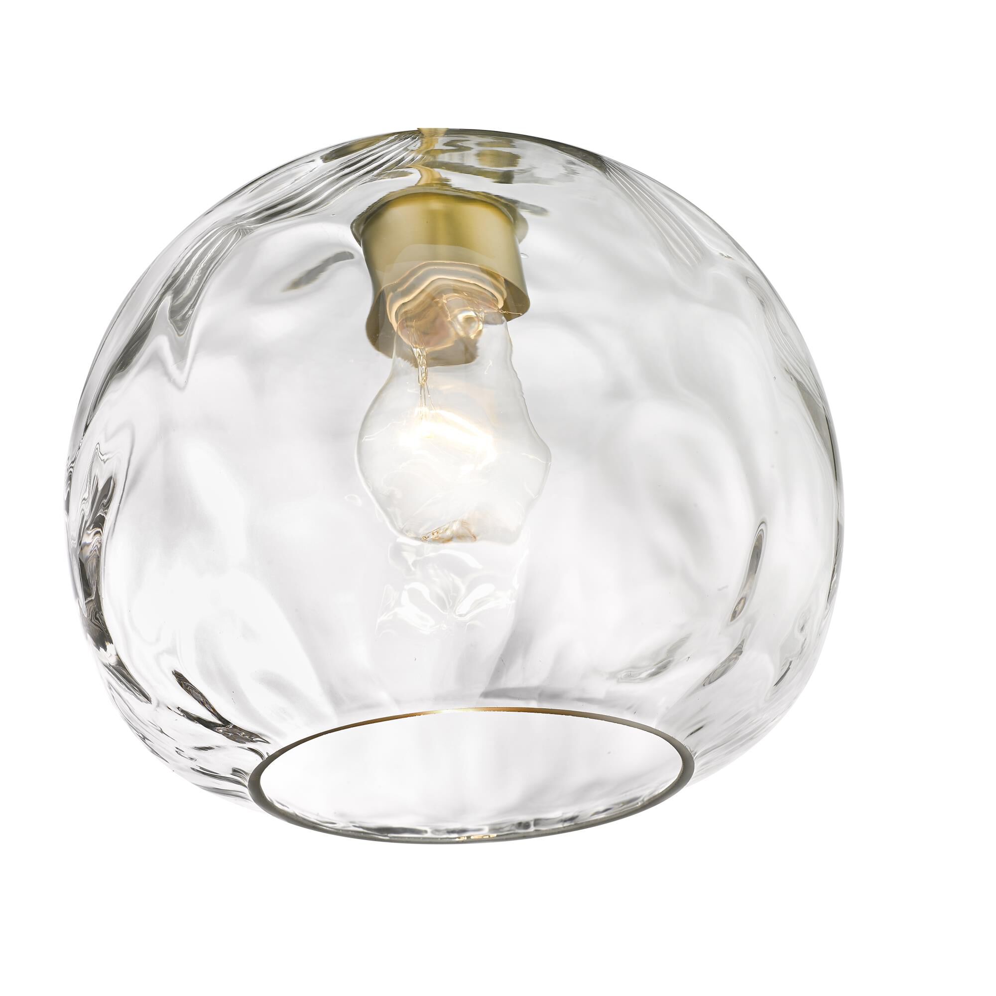 Shown in Olde Brass finish and Glass shade