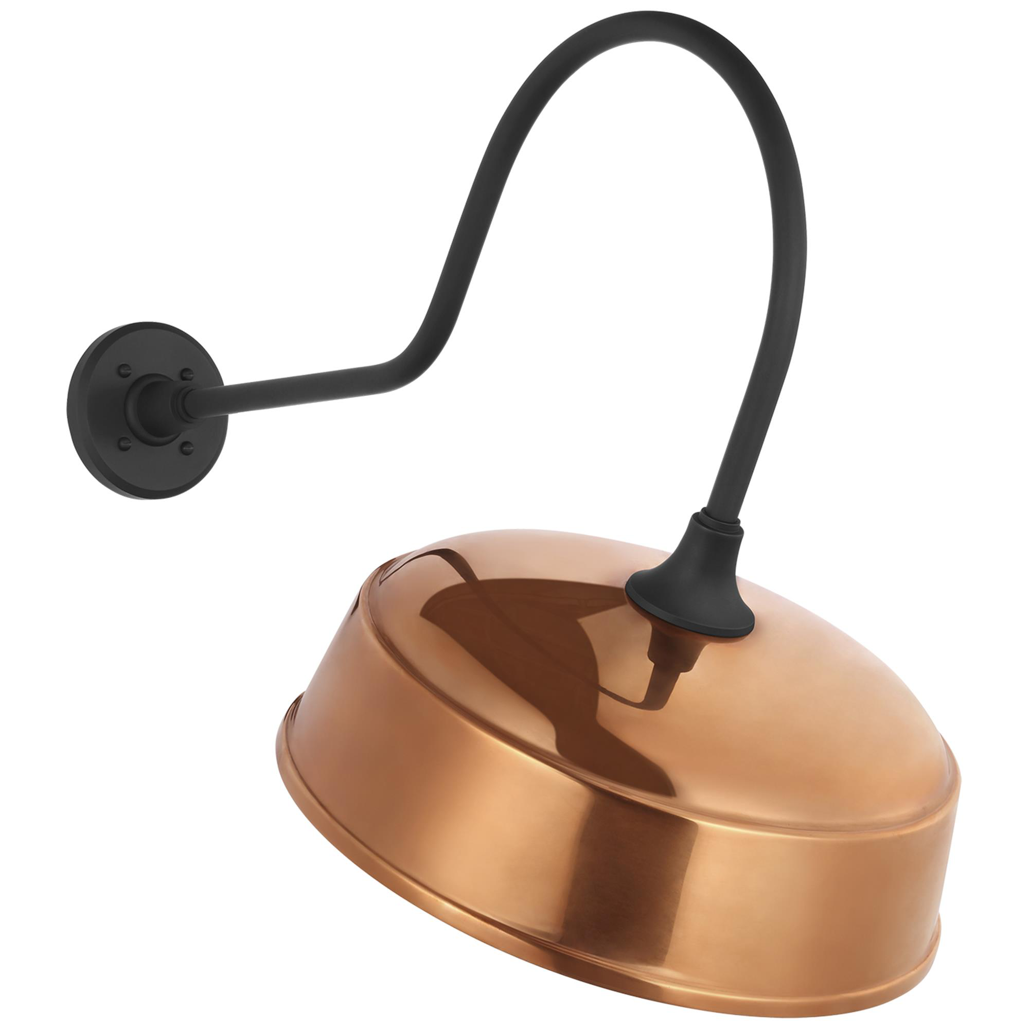 Shown in Matte Black finish and Copper shade