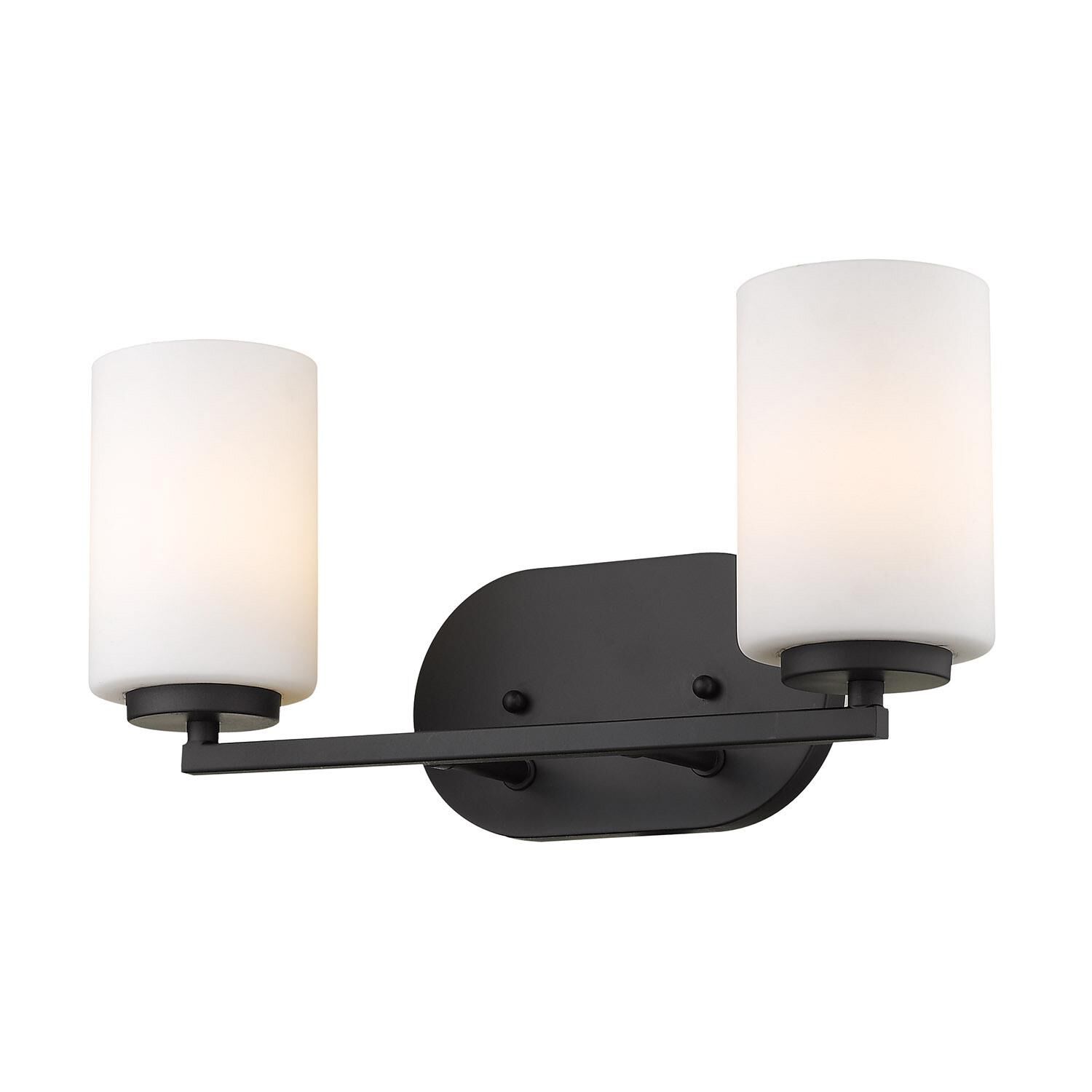 Shown in Matte Black finish and Opal glass and Opal Glass shade