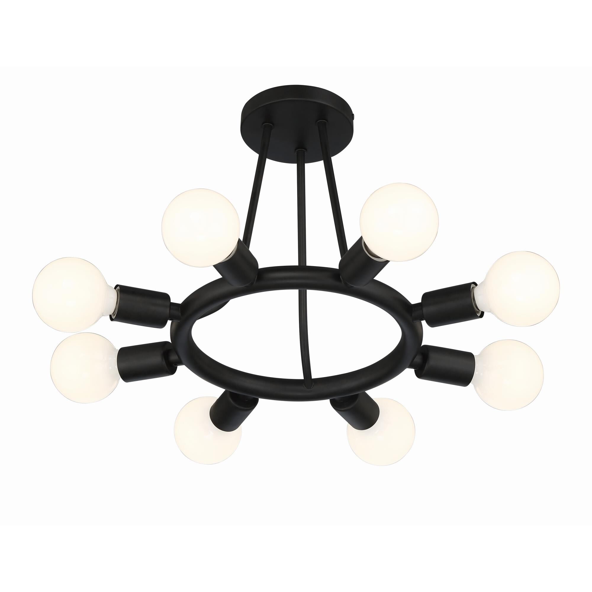 Dakota 15 Inch 8 Light Semi Flush Mount by Crystorama