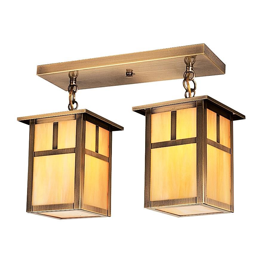 Mission 16 Inch 2 Light Semi Flush Mount by Arroyo Craftsman