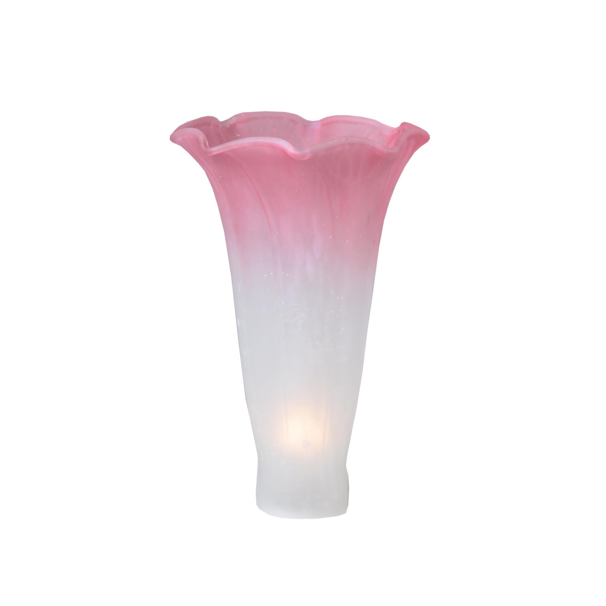 Shown with Mottled Plum Pink-White glass