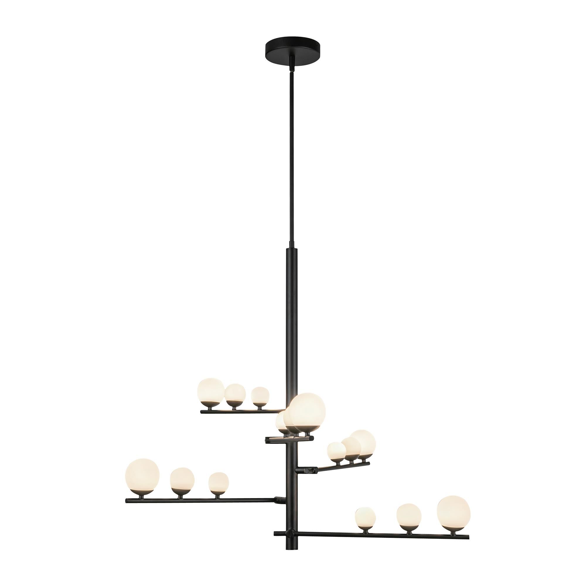 Shown in Black/Opal Glass finish and Opal glass and Opal Glass shade