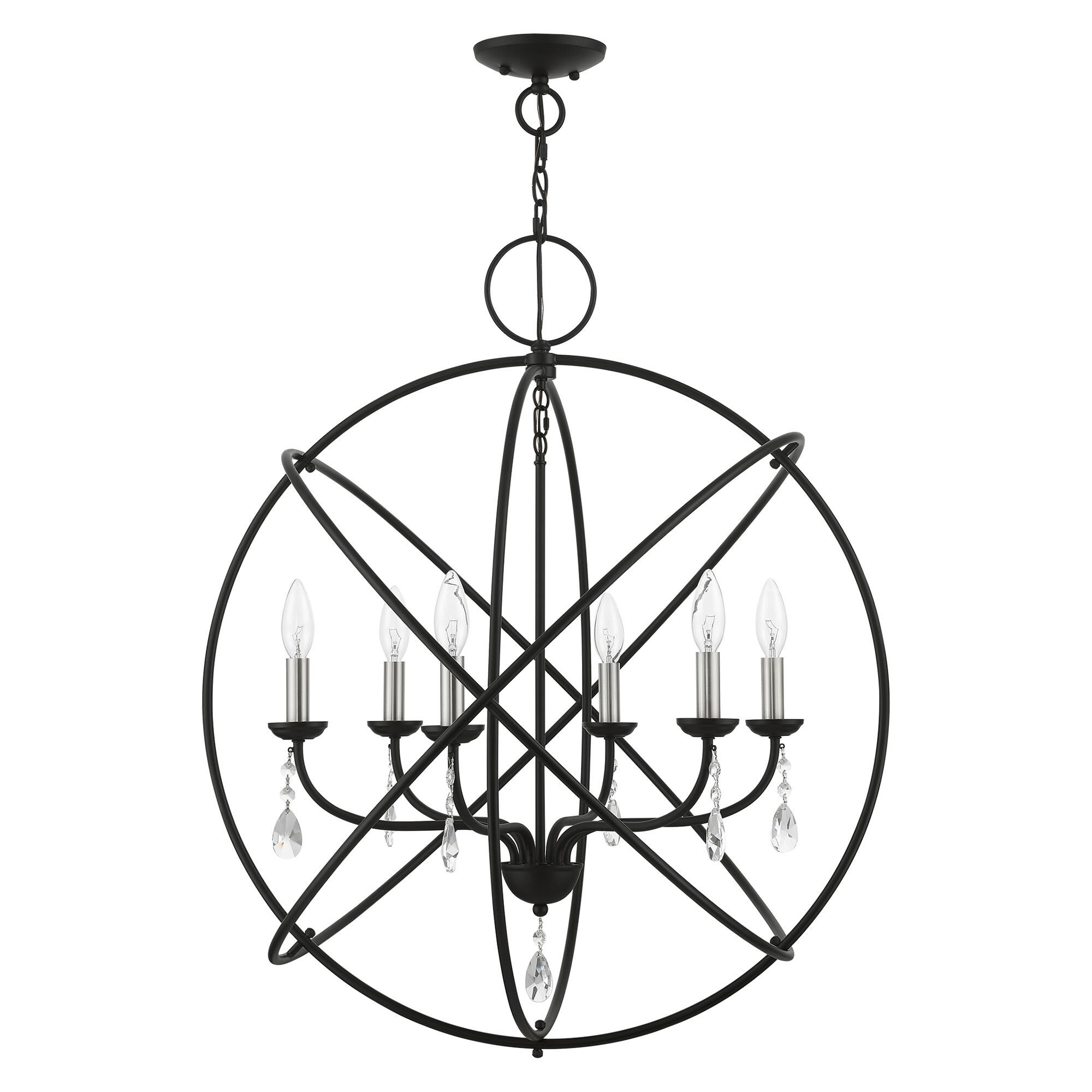 Aria 12 Inch 6 Light Mini Chandelier by Livex Lighting