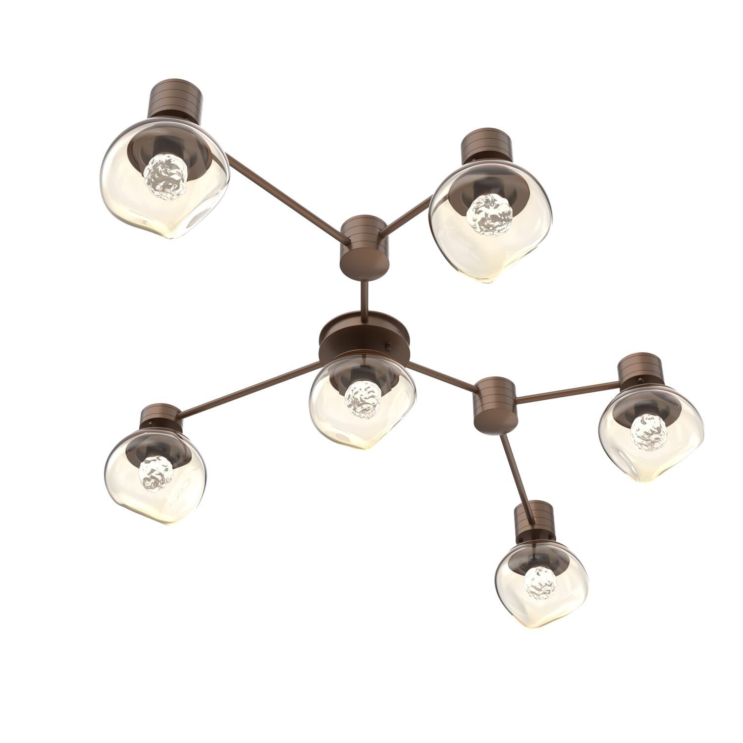 Levi Wilson Luna 37 Inch Semi Flush Mount by Hammerton Studio