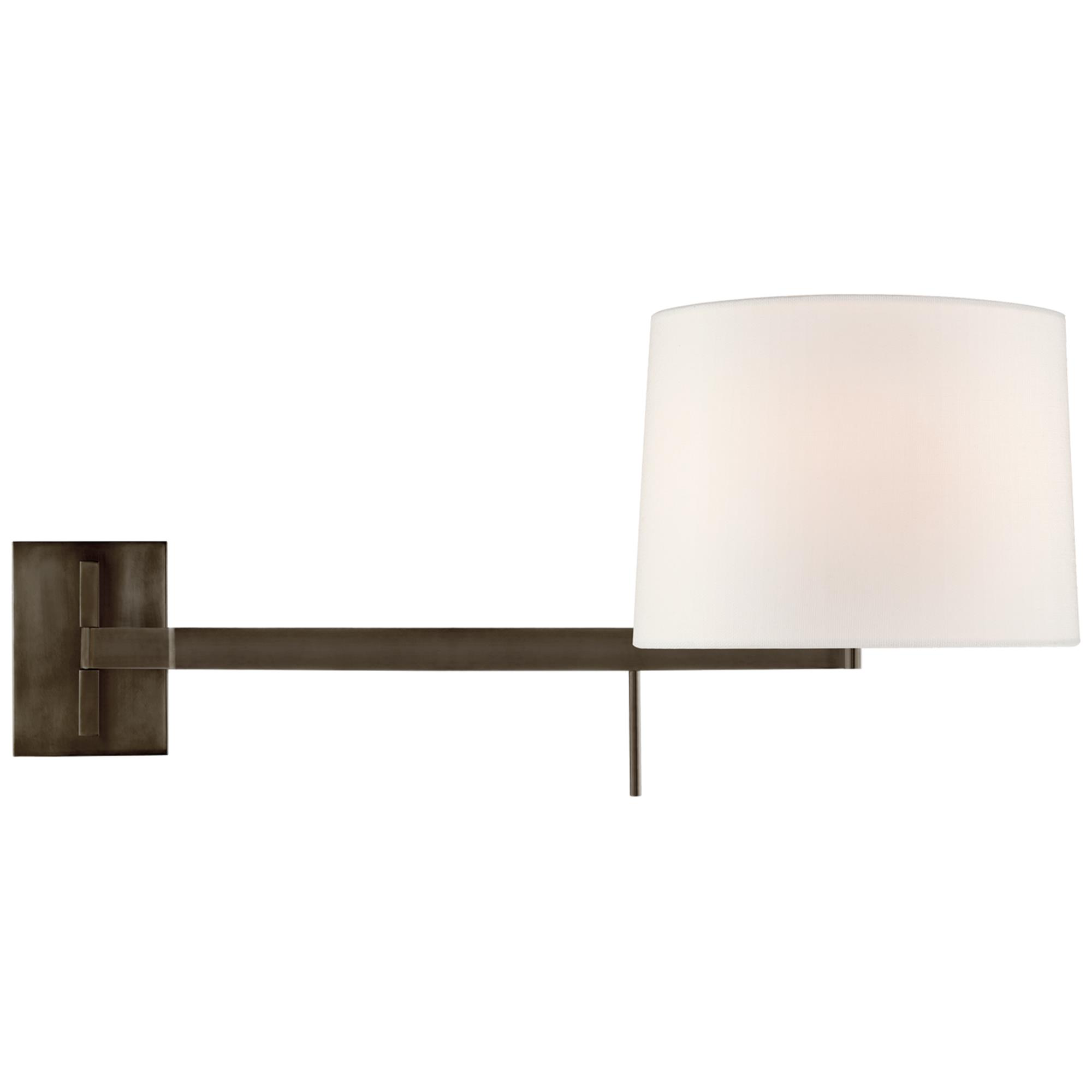 Shown in Bronze finish and Linen shade