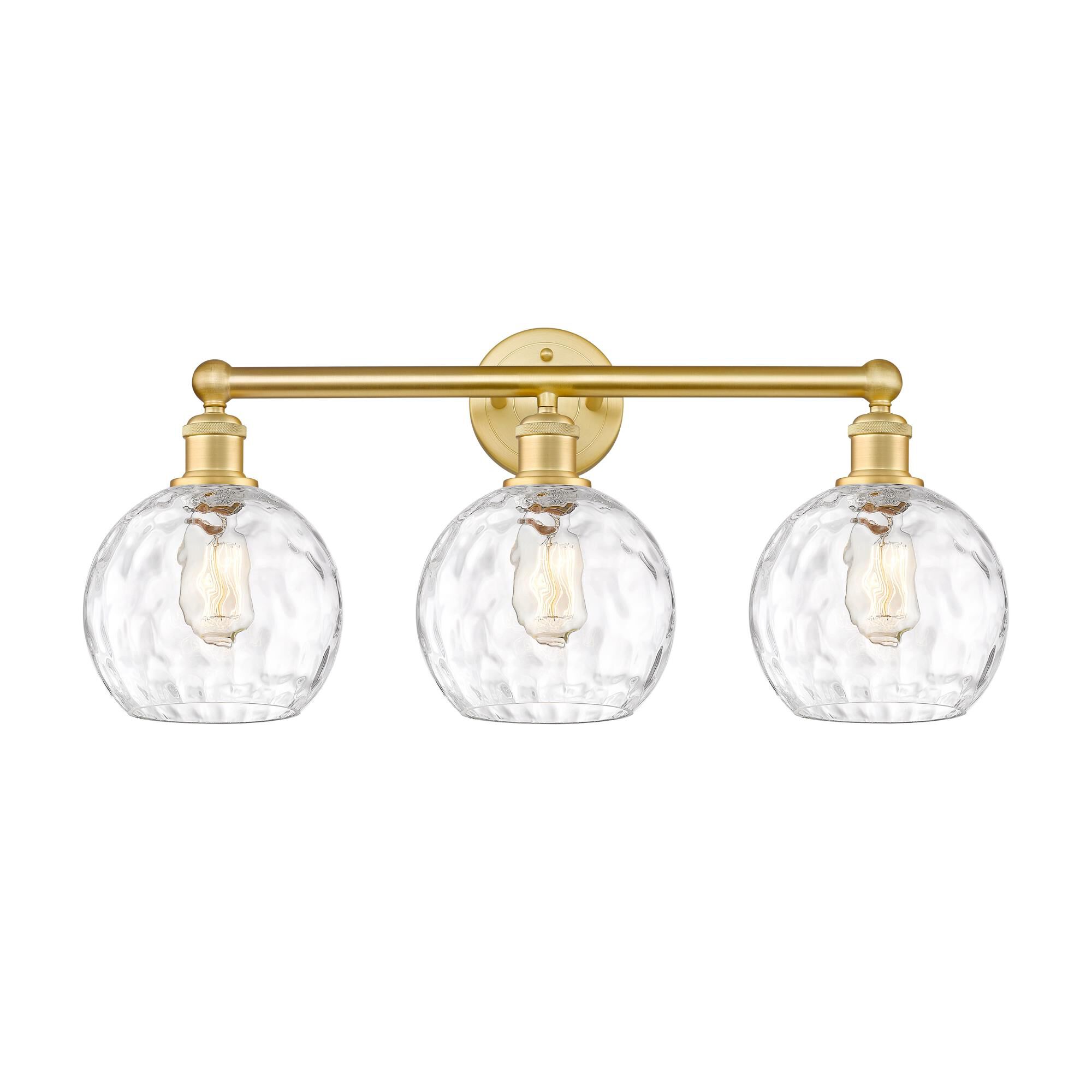 Shown in Satin Gold finish and Clear glass