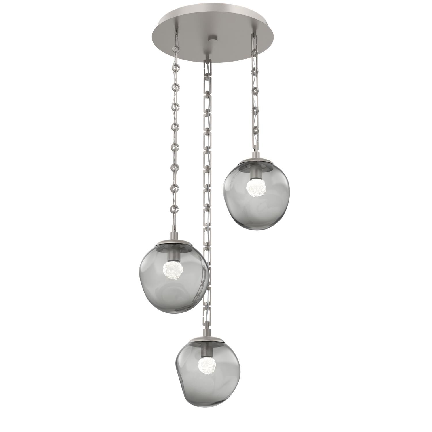 Shown in Beige Silver finish and Smoke glass