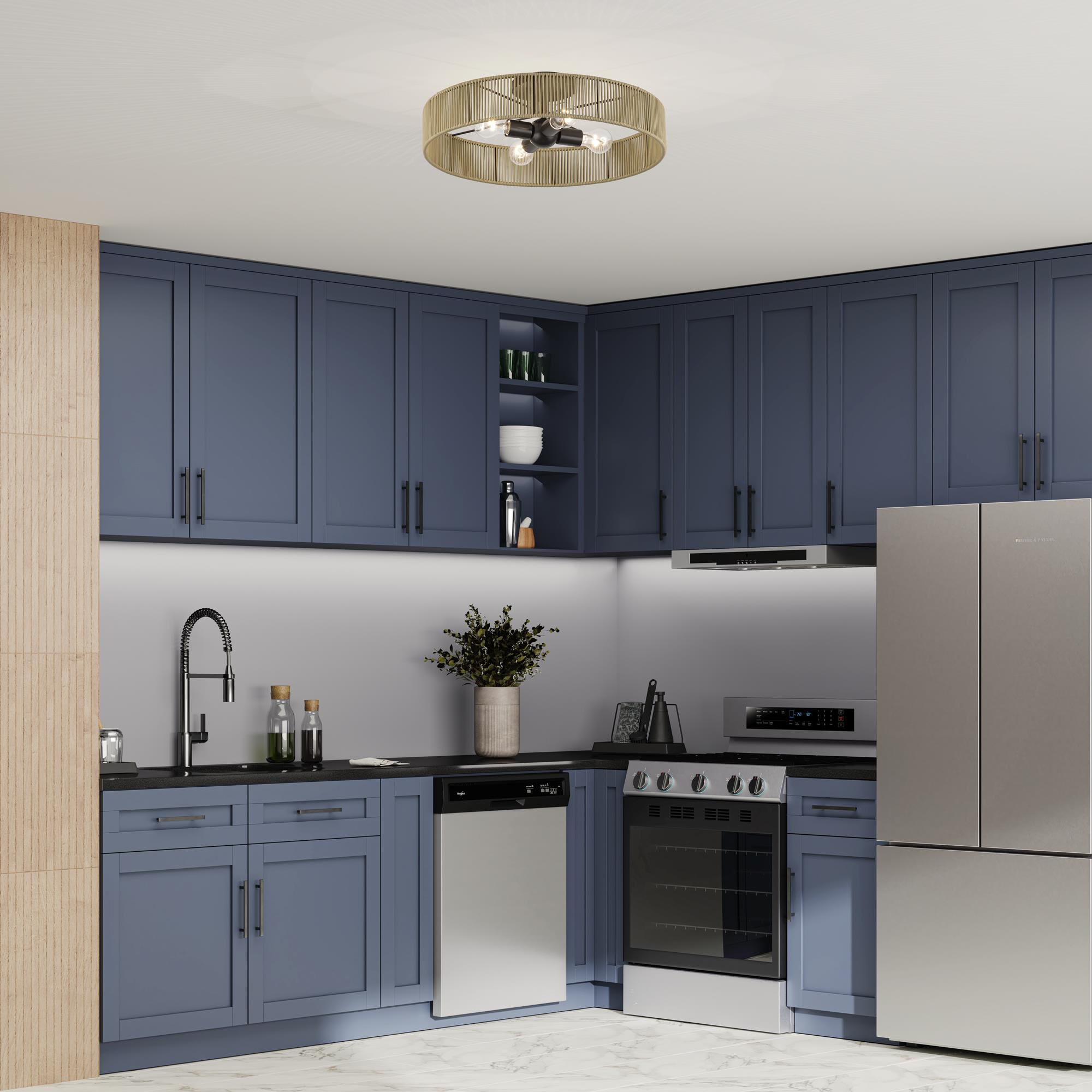 Goldiemesh 22 Inch Semi Flush Mount by Livex Lighting