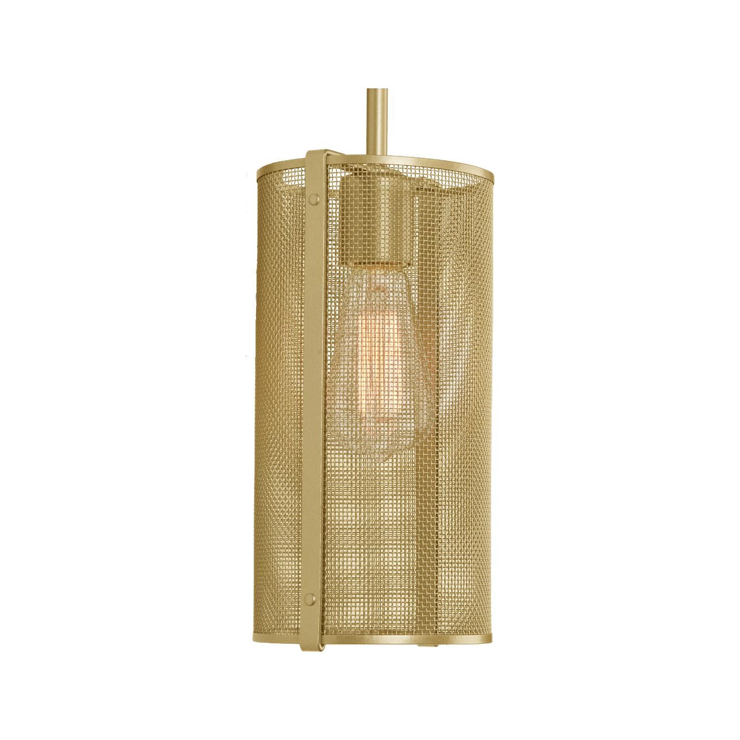 Shown in Gilded Brass finish and No Glass glass